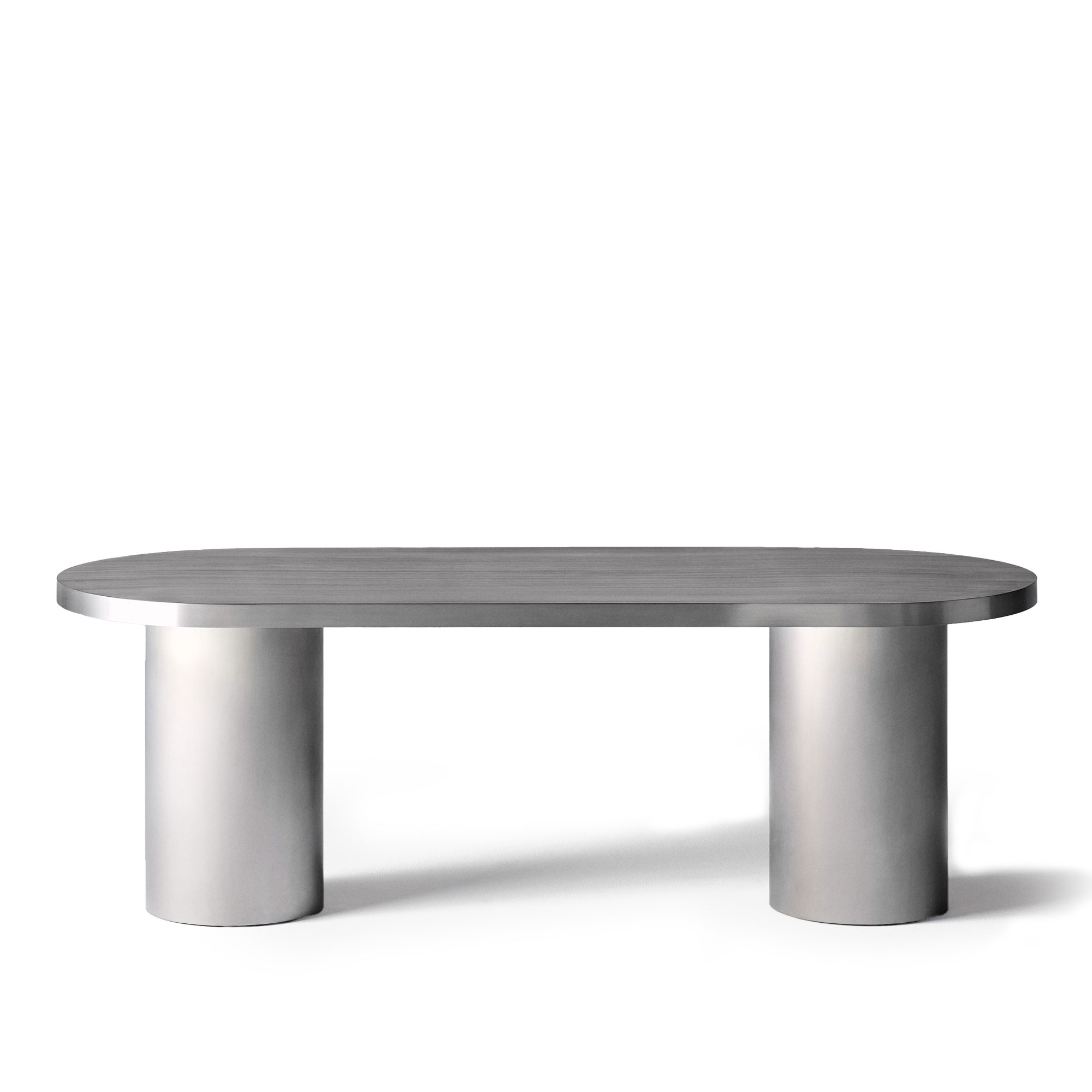 Dusty Deco - Cufflink Dining Table Oval, 220 cm - Matbord - Silver - Metall