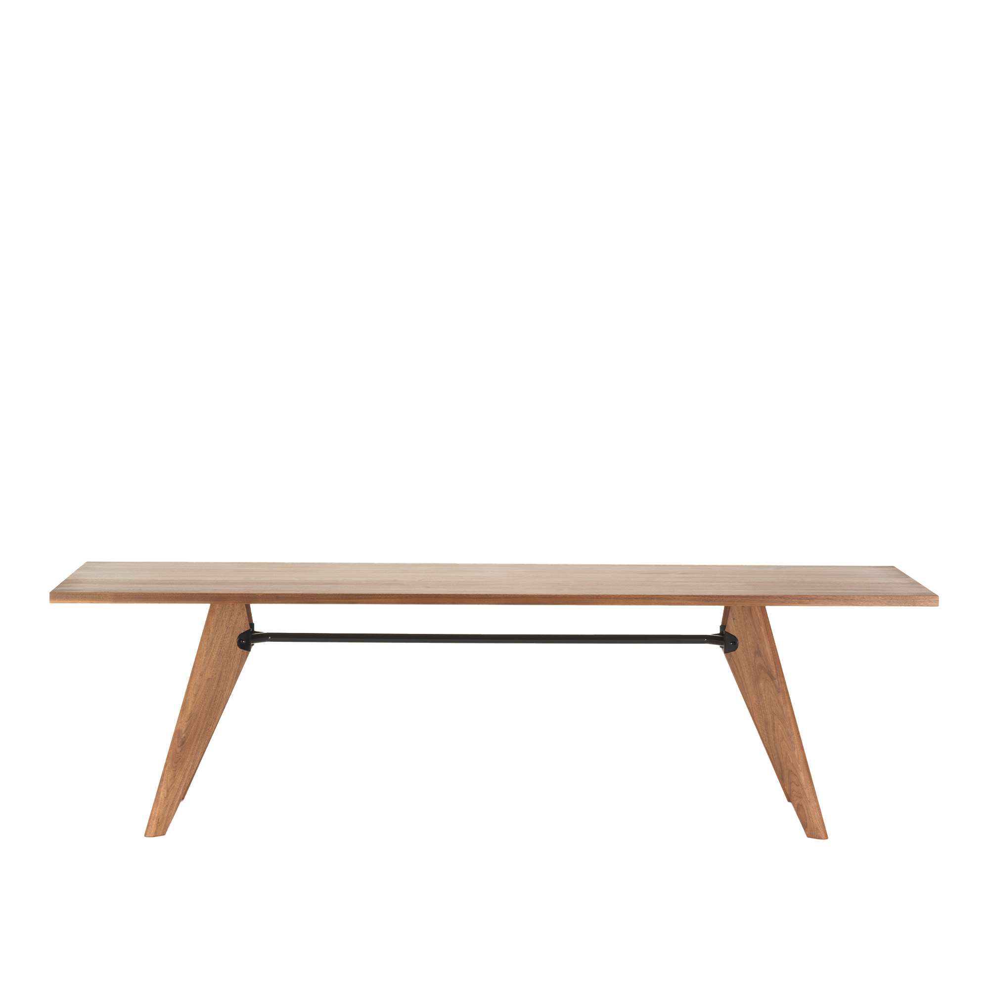 Vitra - Table S.A.M. Bois, Längd 220 cm, Valnöt - Matbord - Jean Prouvé - Brun - Trä | Möbler - Bord - Matbord | Möbelexperten
