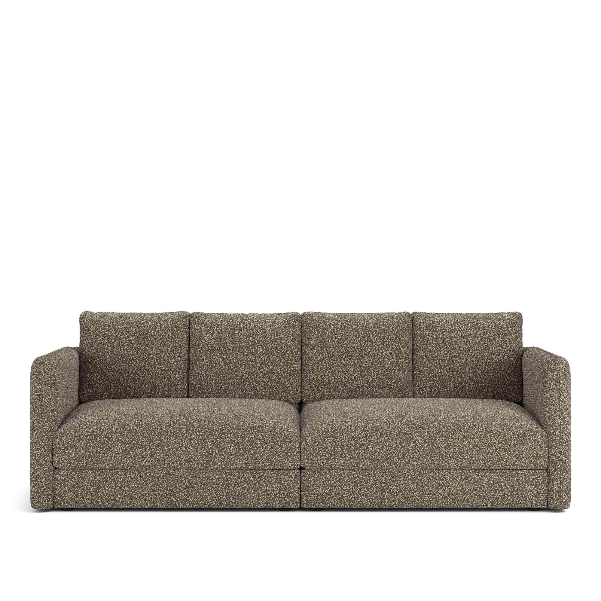 NOGA - Pavarotti 2.5-Seater, Fixed Cover, Cushion Variant 02, Vellus 02 - Soffor - Brun