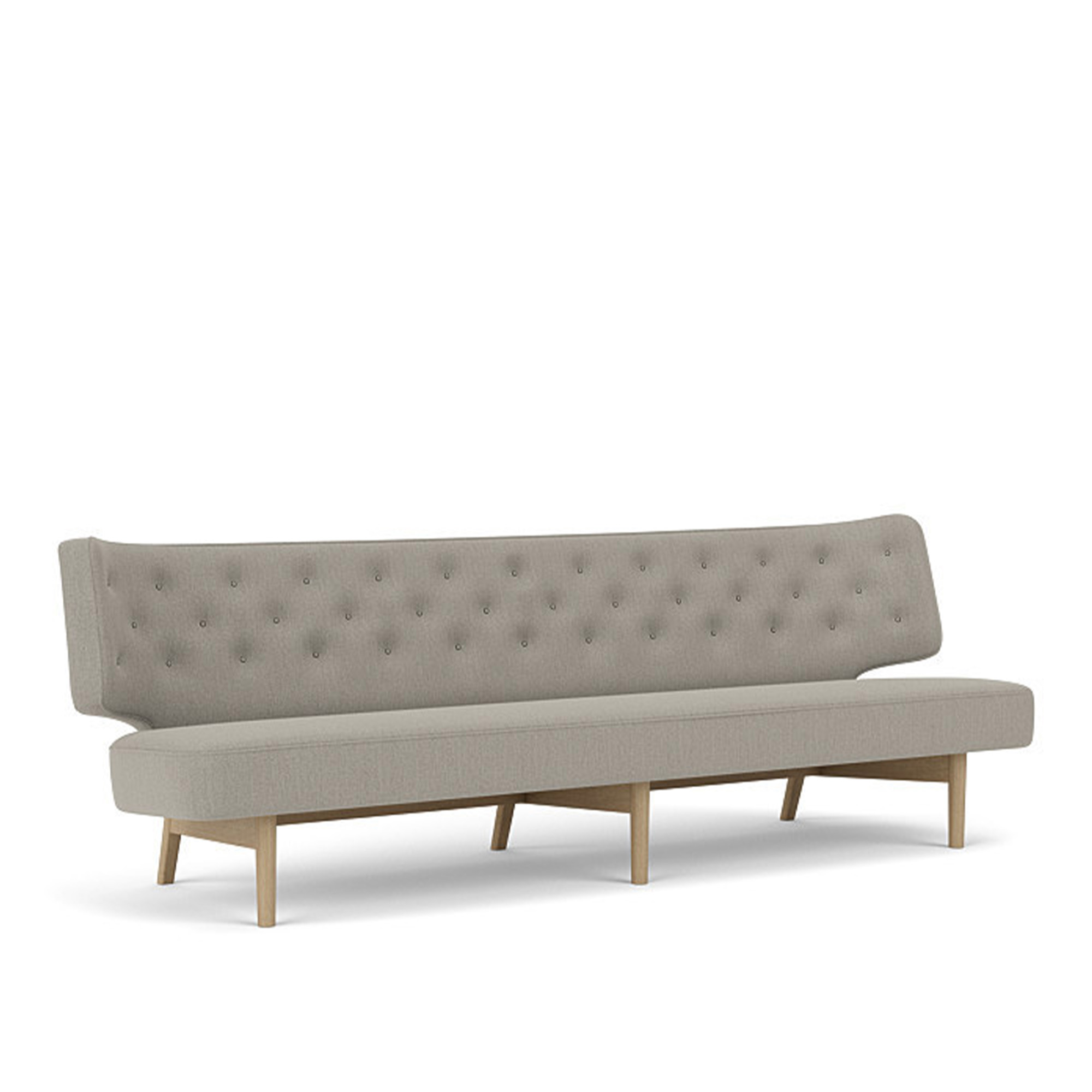 Audo Copenhagen - Radiohus Sofa P3 Natural Oak / Re-wool 0218 - Soffor - Vilhelm Lauritzen - Beige