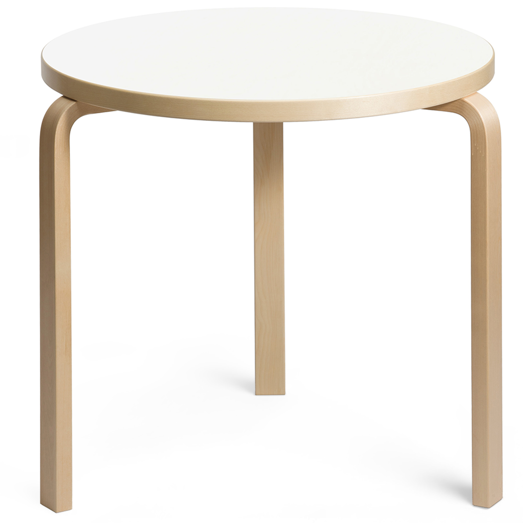 Artek - Aalto Bord 90B, Vit laminat, Klarlackad - Matbord - Alvar Aalto - Vit - Trä | Möbler - Bord - Matbord | Möbelexperten