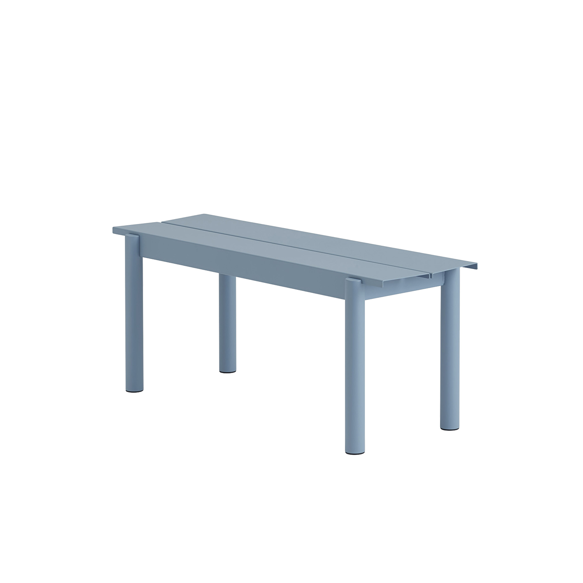 Muuto - Linear Steel Bench 110 cm Pale Blue - Trädgårdsbänkar - Thomas Bentzen - Blå - Metall