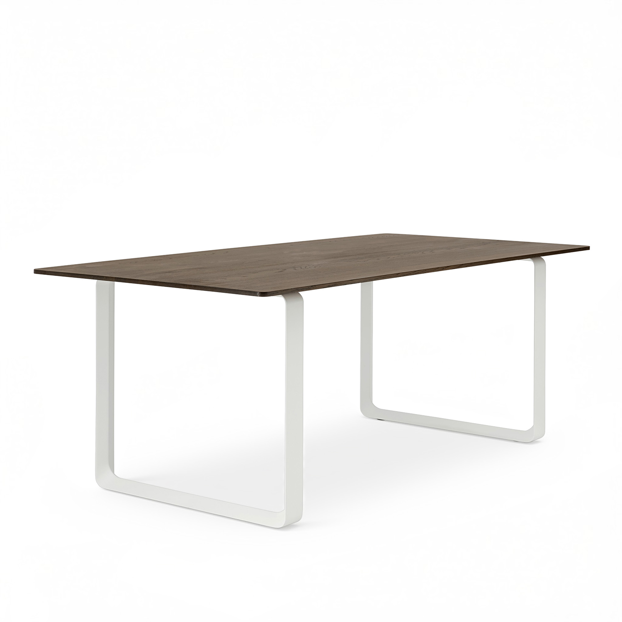 Muuto - 70/70 Table matbord 170 x  85 cm, Rökt massiv ek/Vit - Matbord - TAF Studio - Vit - Metall/Trä