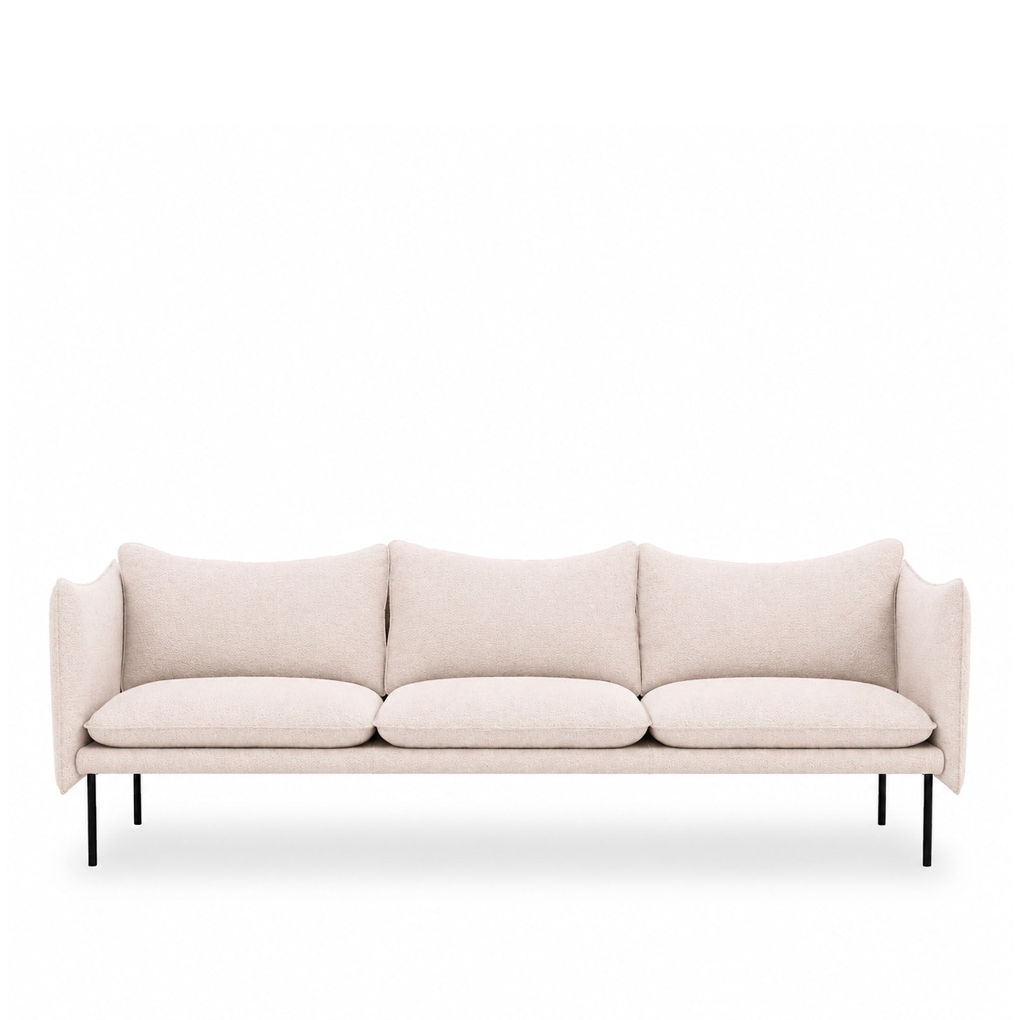 Fogia - Tiki Soffa, 3-sits, Svart Underrede, Tyg, Kat.E Barnum 24 Lana - Soffor - Andreas Engesvik - Vit