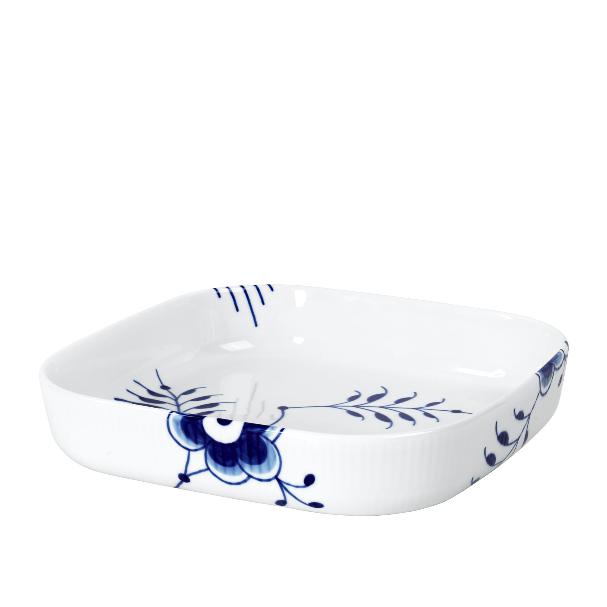 Blue Fluted Mega ildfast form firkantet 25 x 25 cm