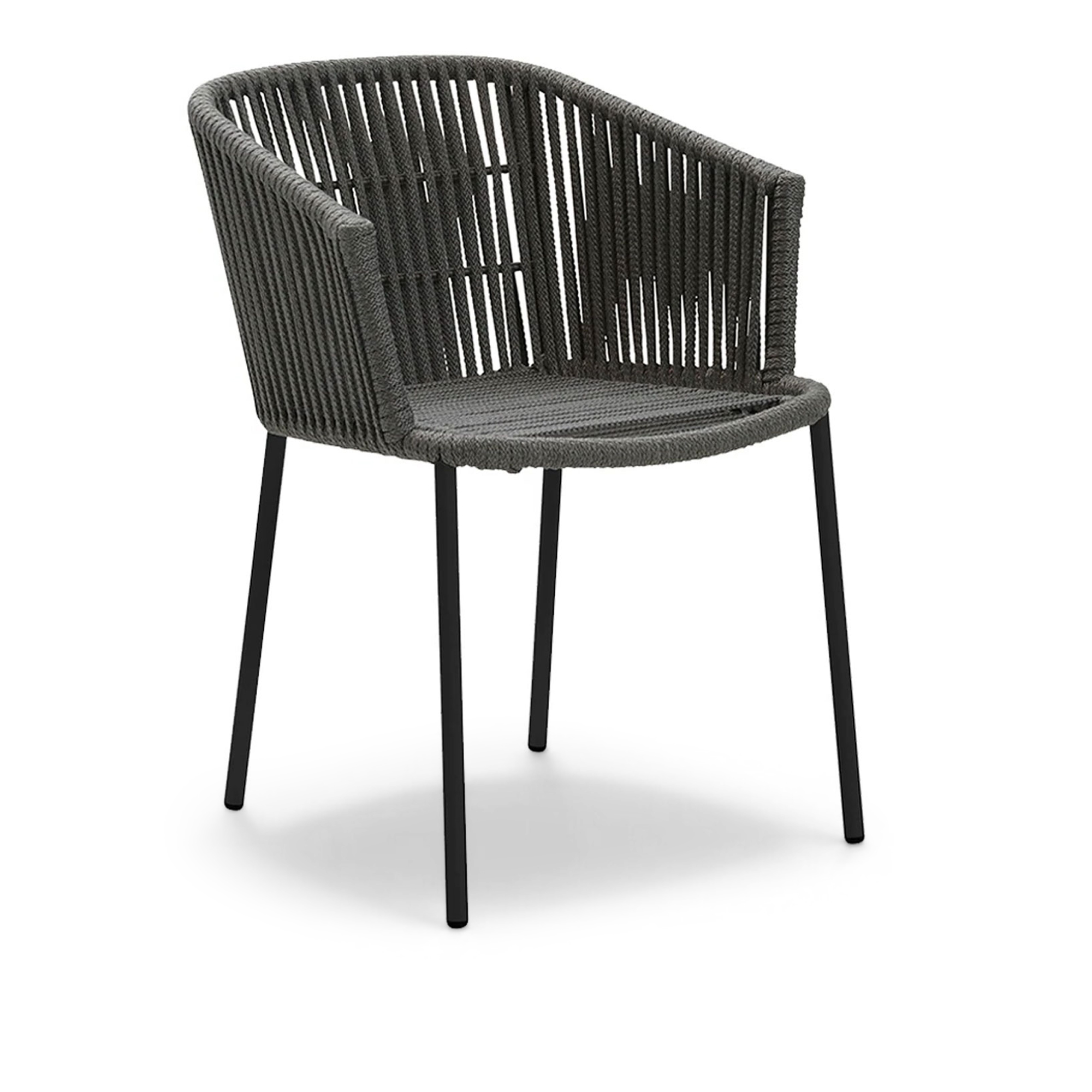 Cane-Line - Moments Stol Stapelbar, Dark Grey - Matstolar utomhus - Foersom & Hiort-Lorenzen MDD - Grå - Plast | Utemöbler - Utestolar - Matstolar Utomhus | Möbelexperten