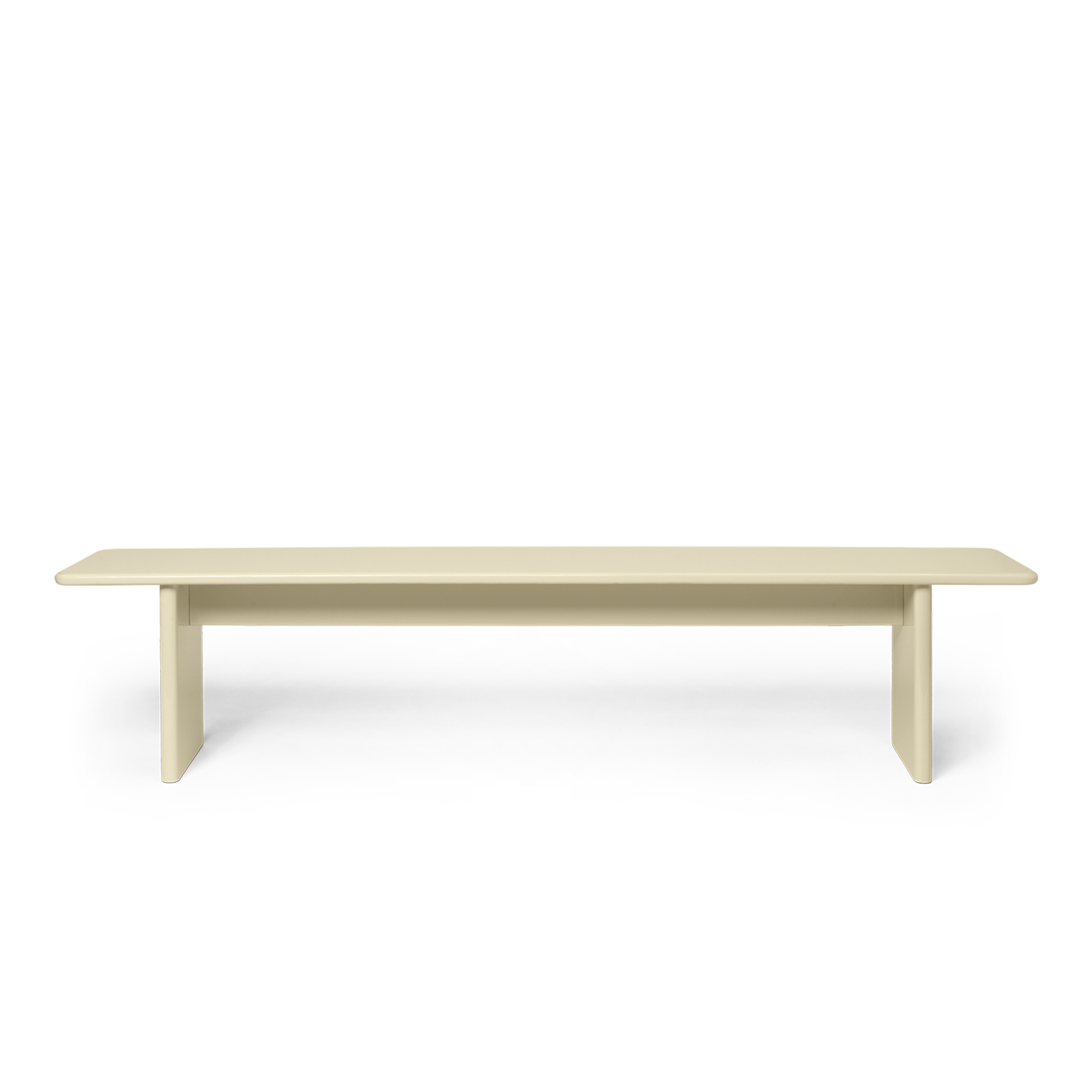 Ferm Living - Rink Bench 200 - Eggshell - Pallar - Vit - MDF/Trä | Möbler - Stolar Och Pallar - Pallar | Möbelexperten