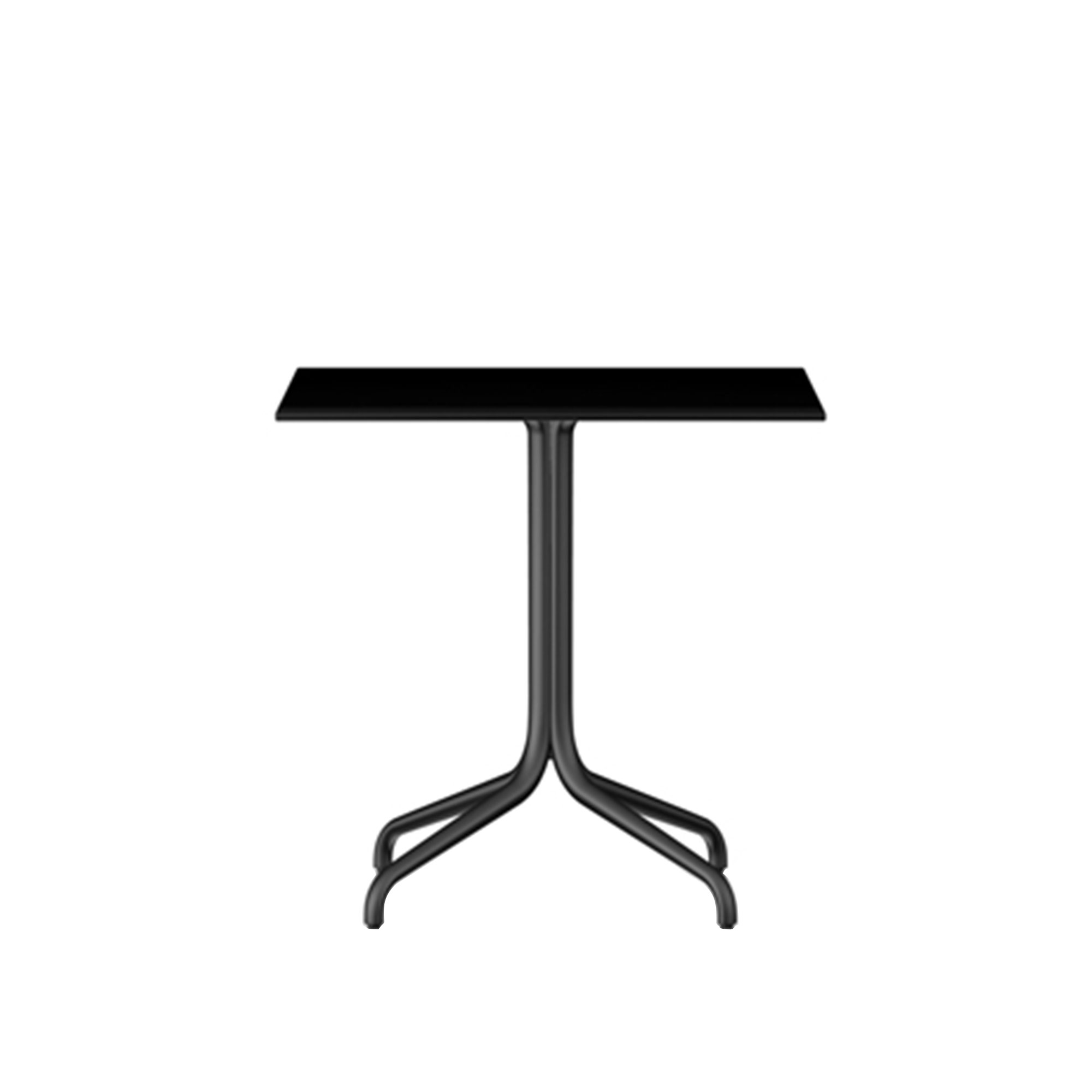 Vitra - Belleville Table, Solid Core Black Top, Square table, outdoor, 750x750 mm - Matbord utomhus - Ronan & Erwan Bouroullec - Svart - Metall
