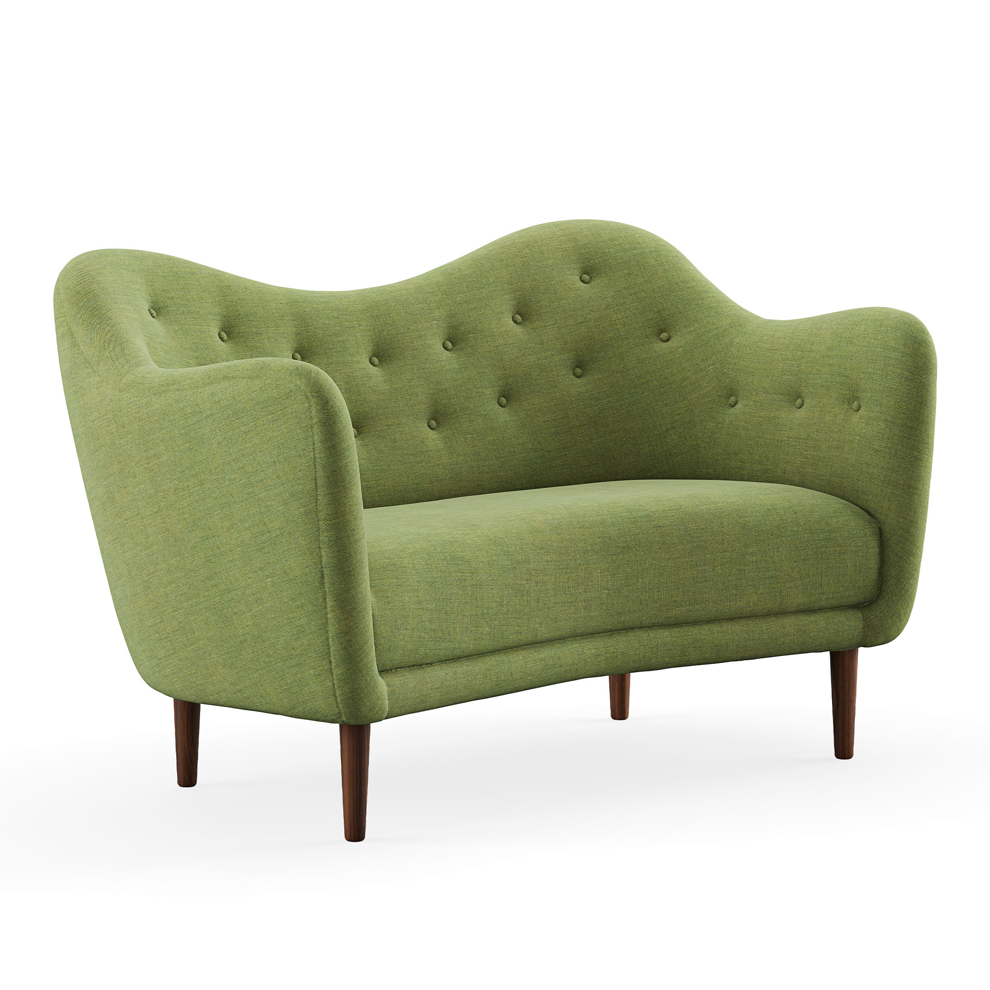 House of Finn Juhl - 46 soffa, Walnut, Cat. 1 Remix 933 - Soffor - Finn Juhl - Grön