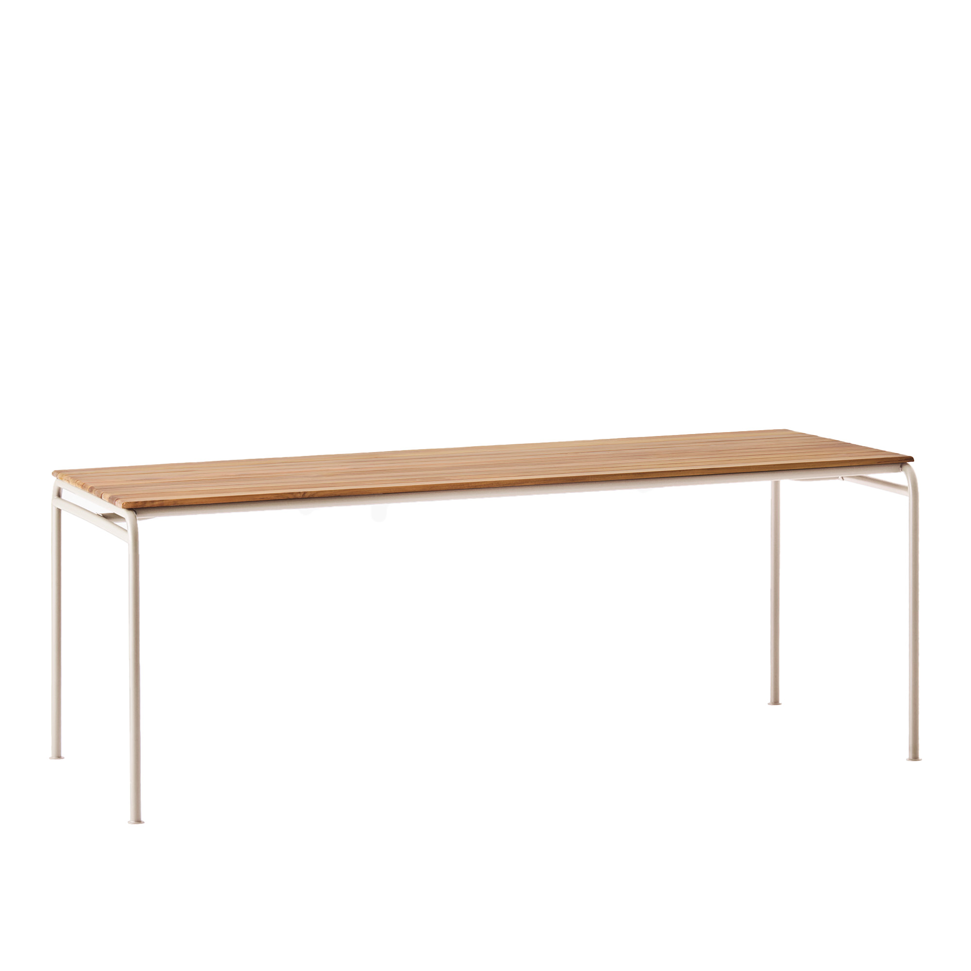 huseby - kallio outdoor dining table ivory - matbord utomhus - sami kallio - vit - metall/trä