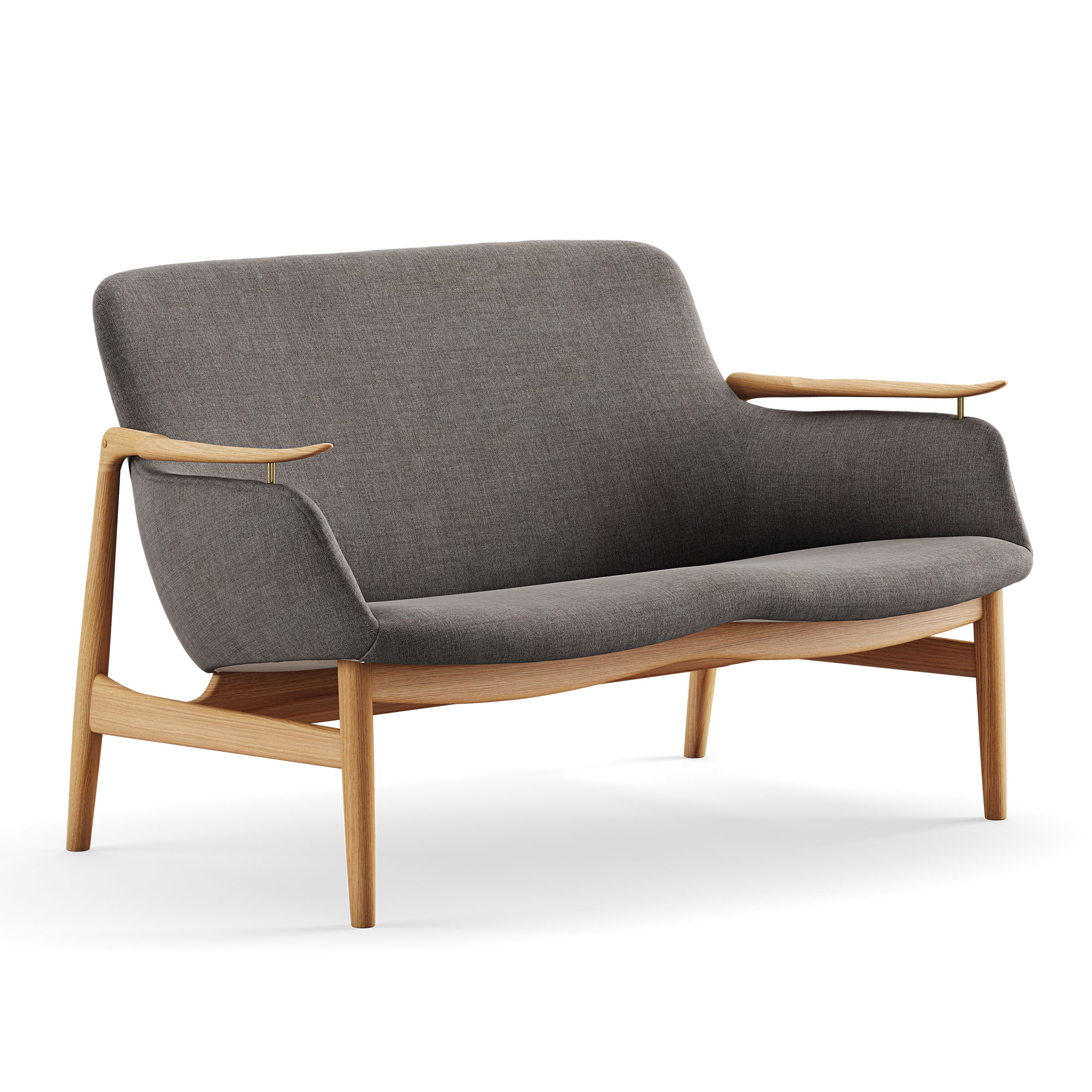 House of Finn Juhl - 53 Sofa, Dark oiled oak, Cat. 1 Remix 163 - Soffor - Finn Juhl - Tr&auml;f&auml;rgad,Gr&aring;