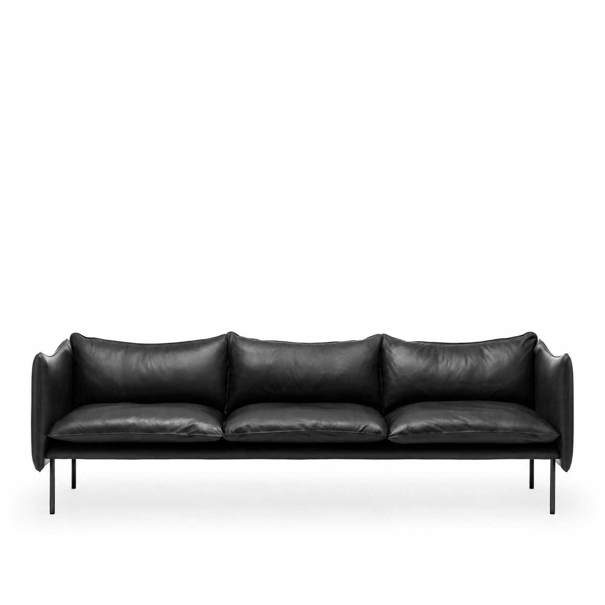 Fogia - Tiki Soffa, 3-sits, Svart Underrede, L&auml;der Vintage black - Soffor - Andreas Engesvik - Svart