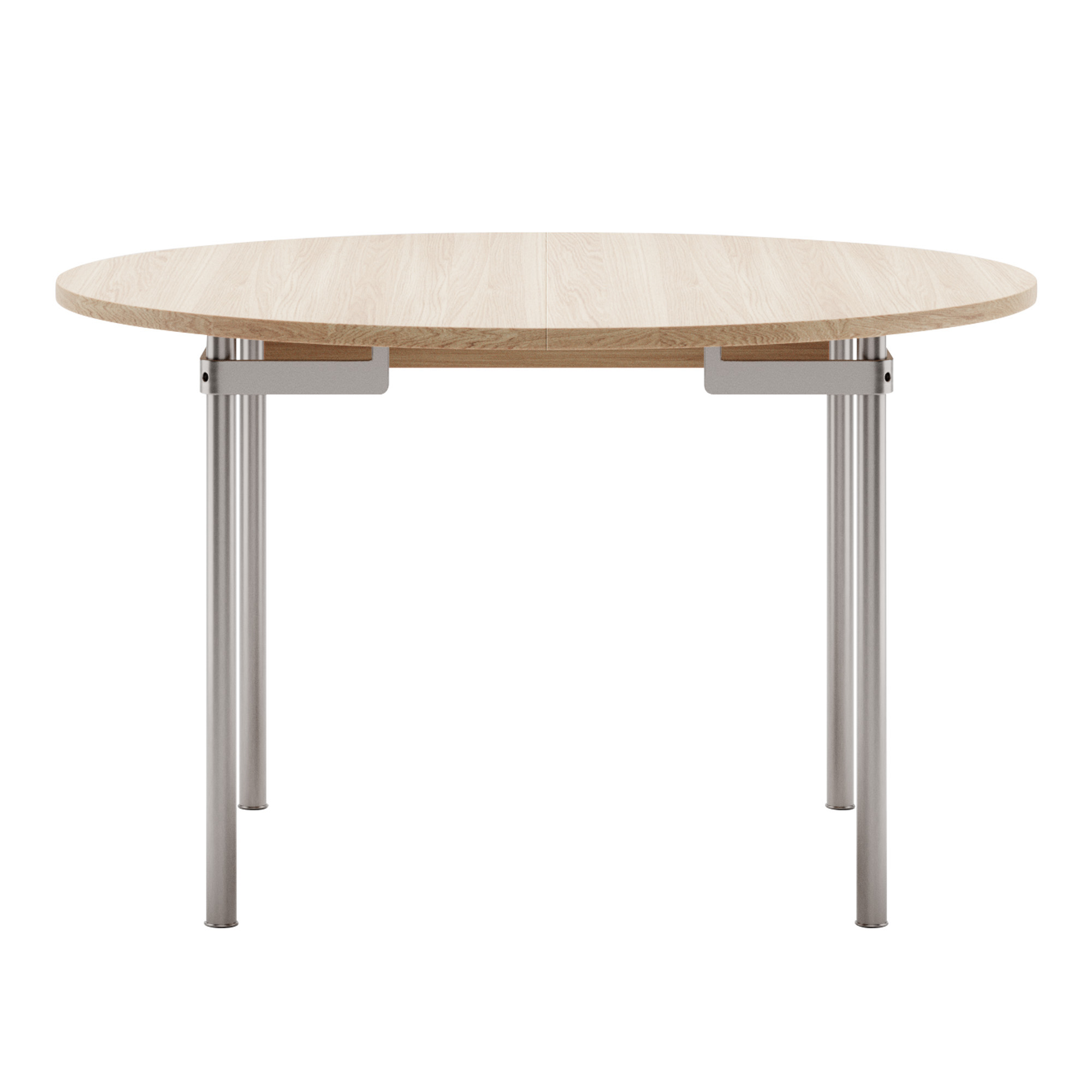 Carl Hansen - CH388, Vitoljad Ek, Med plats för 2 iläggsskivor (Exkl. iläggsskivor) - Matbord - Hans J. Wegner - Träfärgad - Metall/Trä