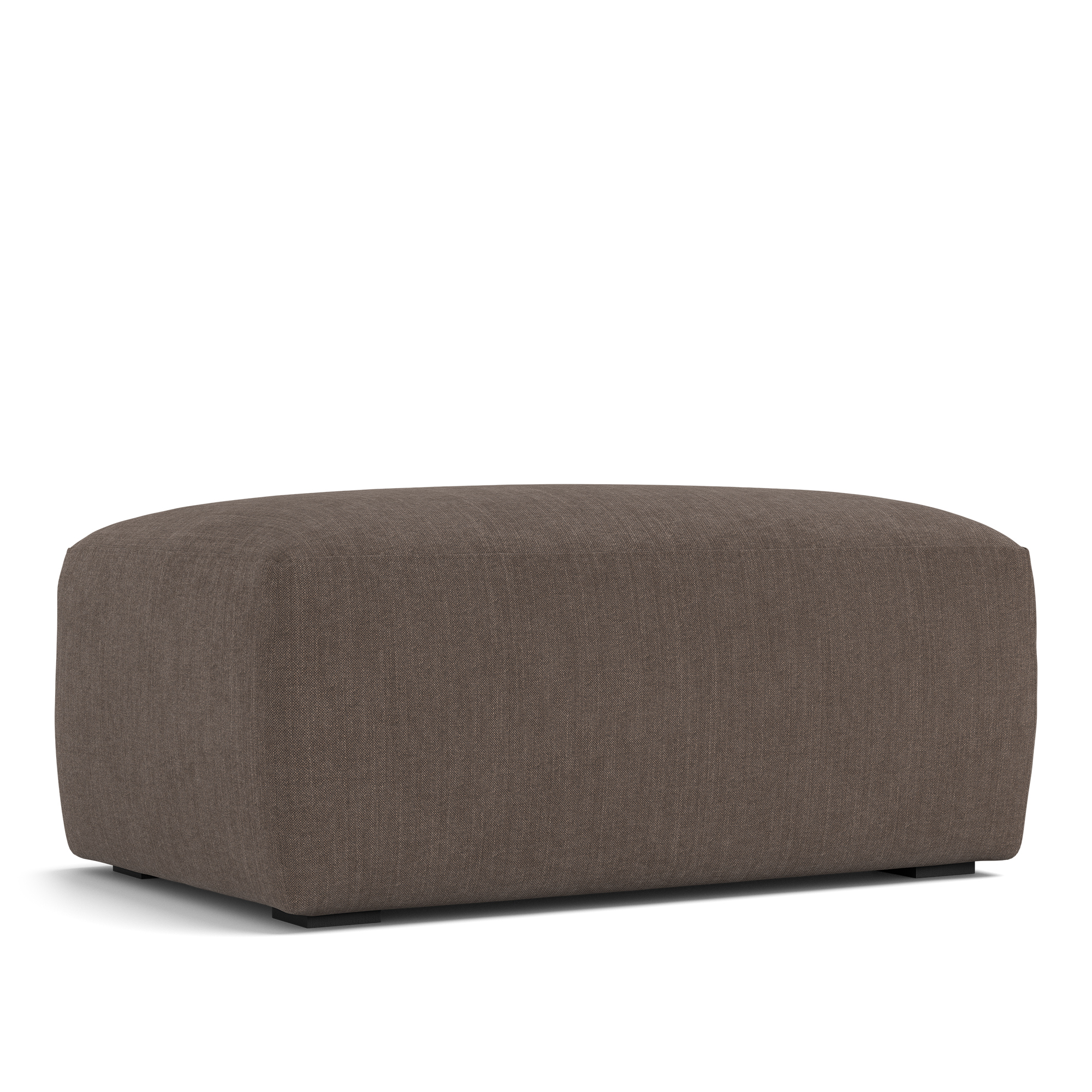 no ga - brick ottoman shadow dark brown - fotpallar - brun - dun/metall/trä/textilmaterial