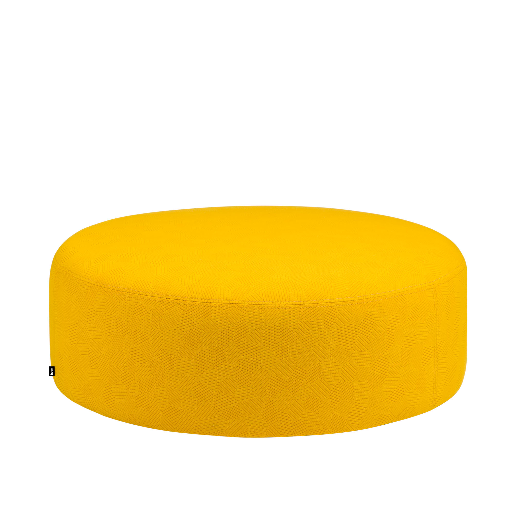 HEM - Bon Pouf Round Large - Honey - Sittpuffar - Sabine Marcelis - Gul - Trä/Syntetiskt/Skum/Ull