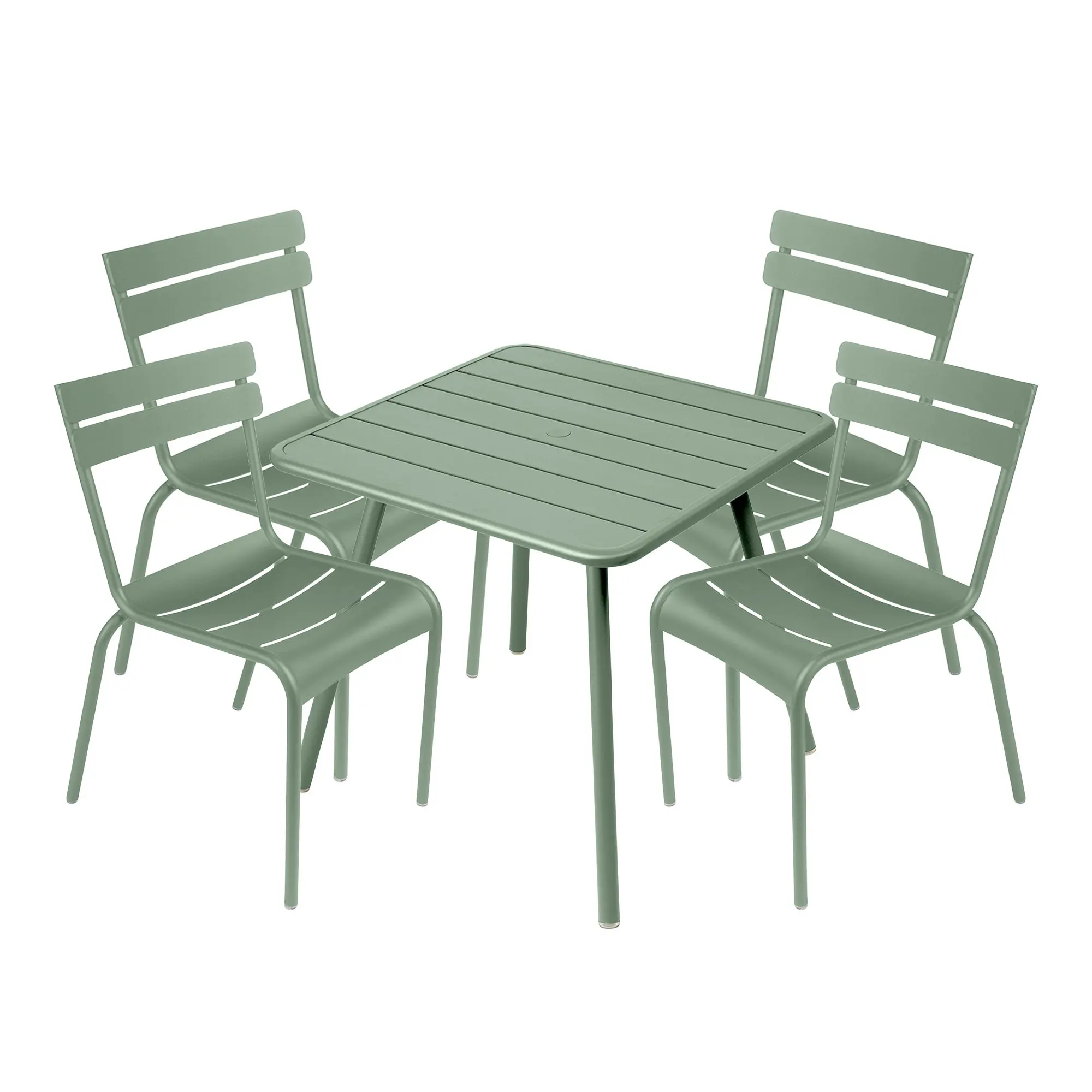 Luxembourg spisegruppe firbent bord & 4 stoler