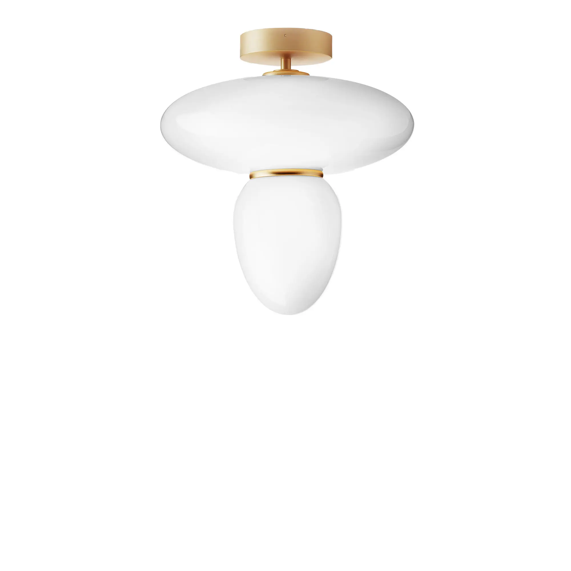 Rizzatto 42 Satin Brass/Opal White