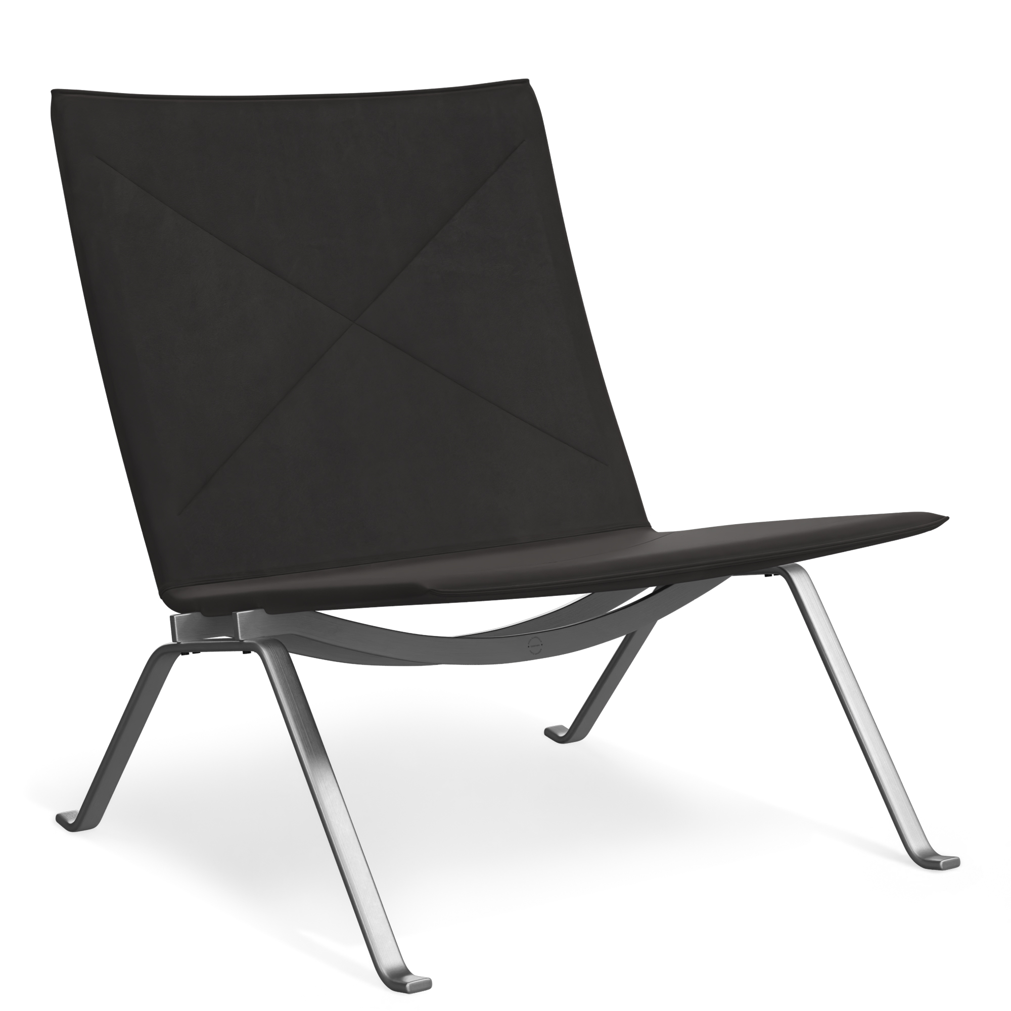Fritz Hansen - PK22 Chair Haze Leather Anthracite - Fåtöljer - Poul Kjærholm - Svart - Trä | Möbler - Fåtöljer Och Puffar - Fåtöljer | Möbelexperten