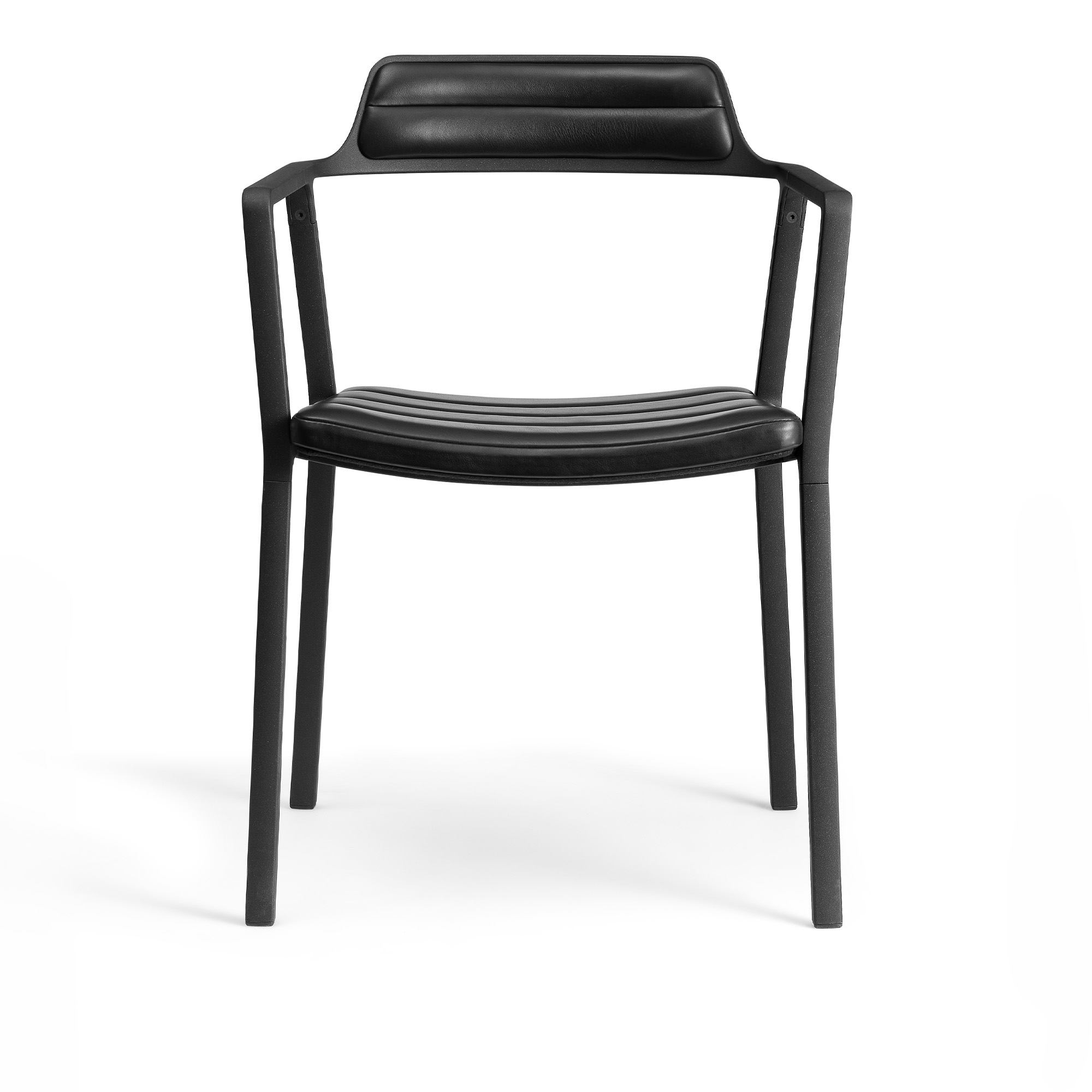 vipp - vipp451 matstol svart 101 läder - matstolar - svart