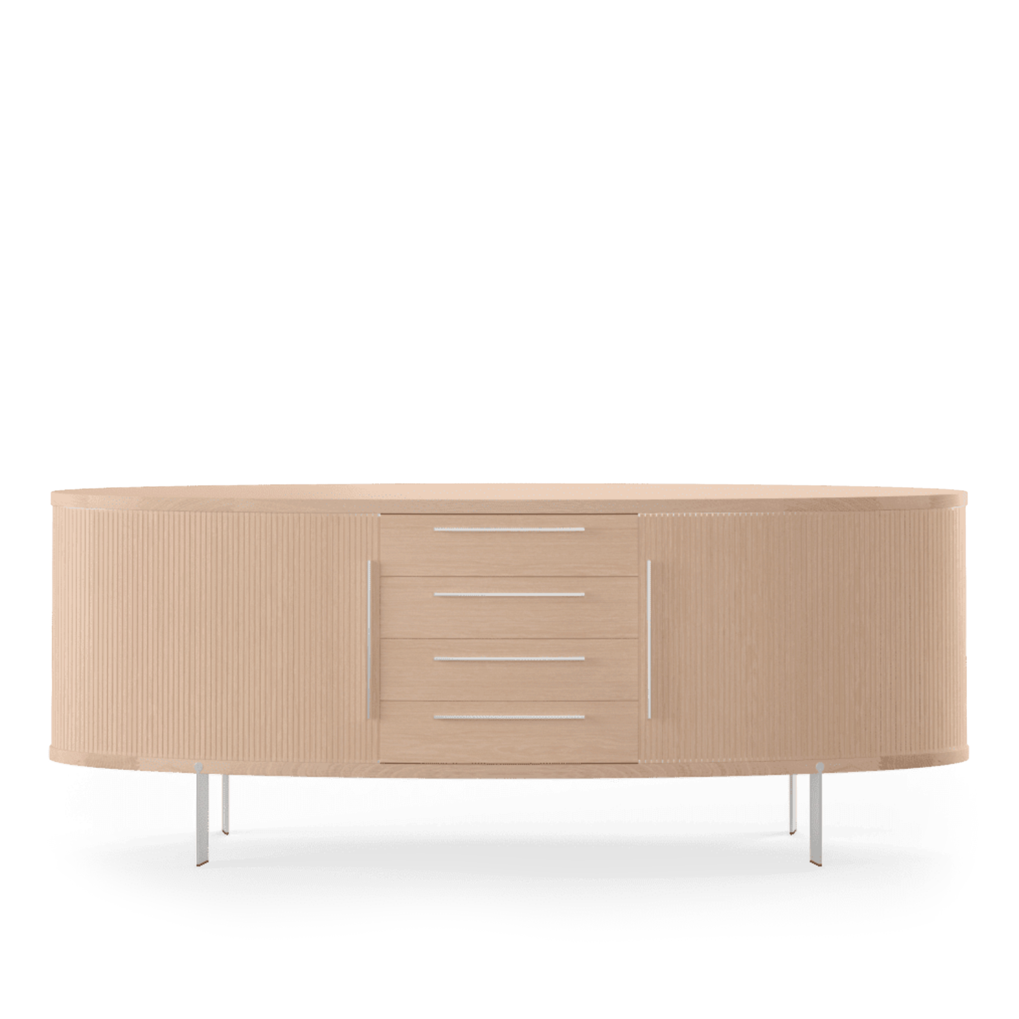 Naver Collection - AK 1300 Sk&auml;nk, S&aring;pad ek, Ben i rostfritt st&aring;l - Sk&auml;nkar och sideboards - Nissen & Gehl - Tr&auml;f&auml;rgad - Metall/Tr&auml;