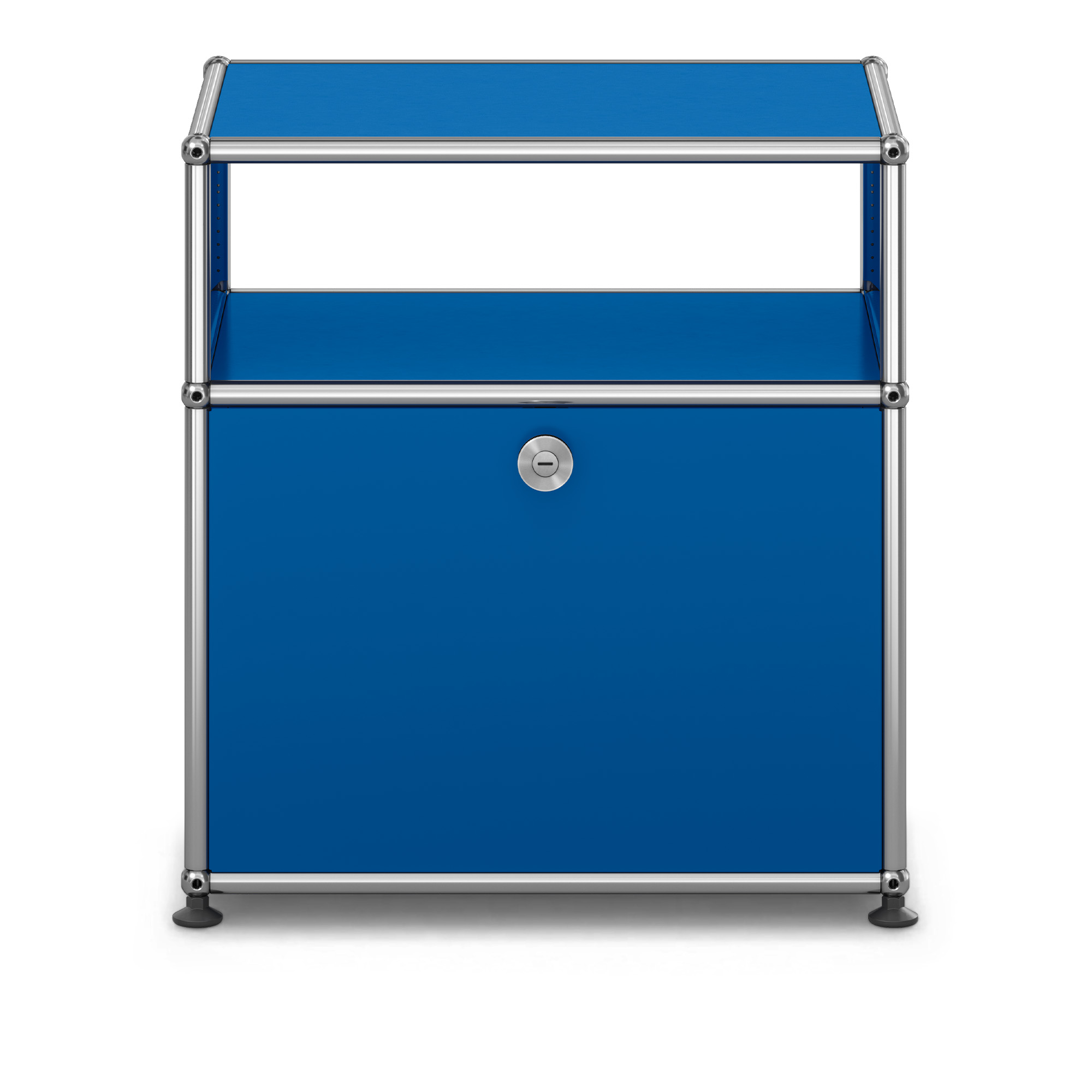 USM - USM Haller Bedside Table M55 Gentian Blue - Sängbord - Fritz Haller & Paul Schärer - Blå - Metall | Möbler - Bord - Sängbord | Möbelexperten