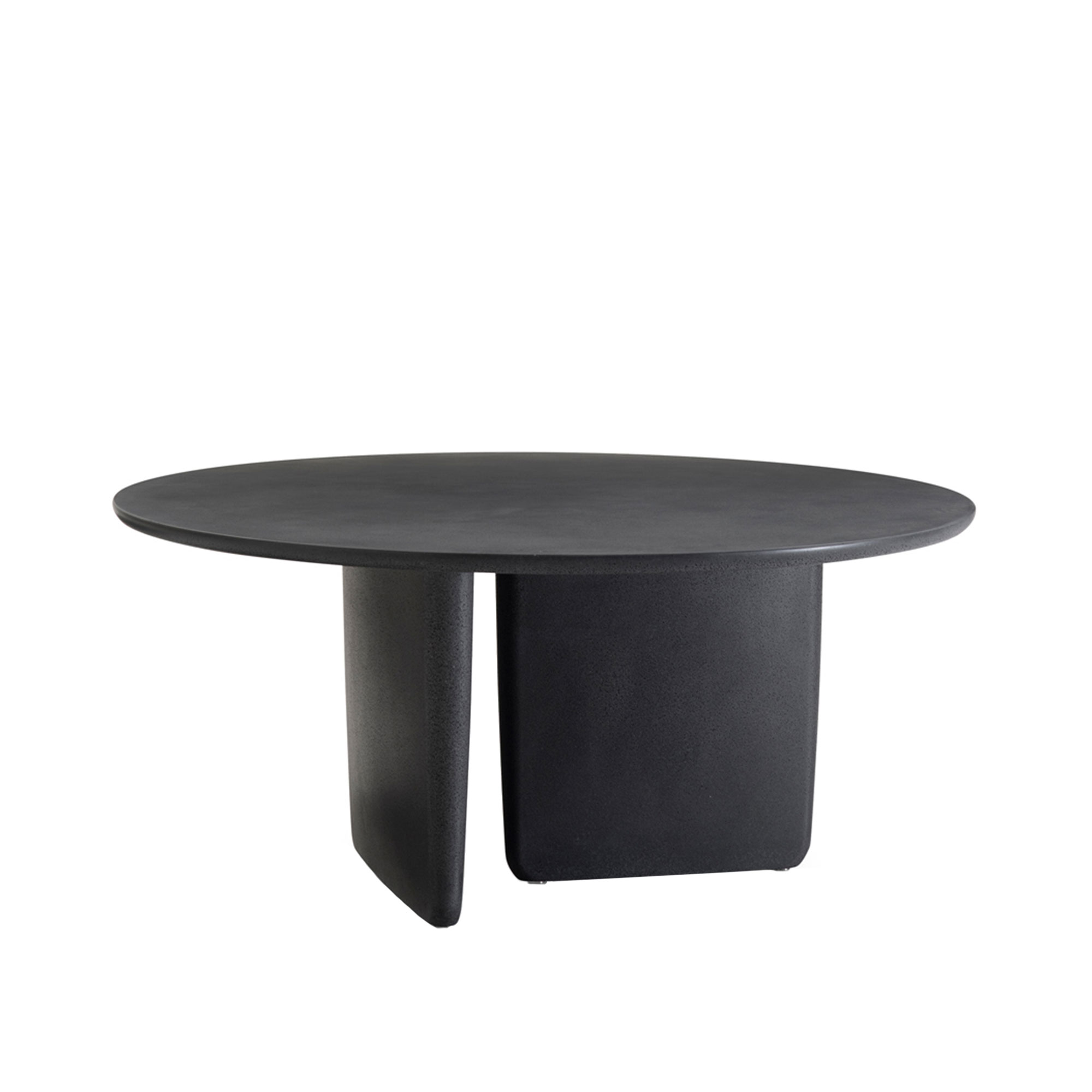 B&B Italia - Tobi-Ishi Outdoor Round Table OT162, Anthracite Cement - Matbord utomhus - Edward Barber,Jay Osgerby - Grå - Metall/Sten