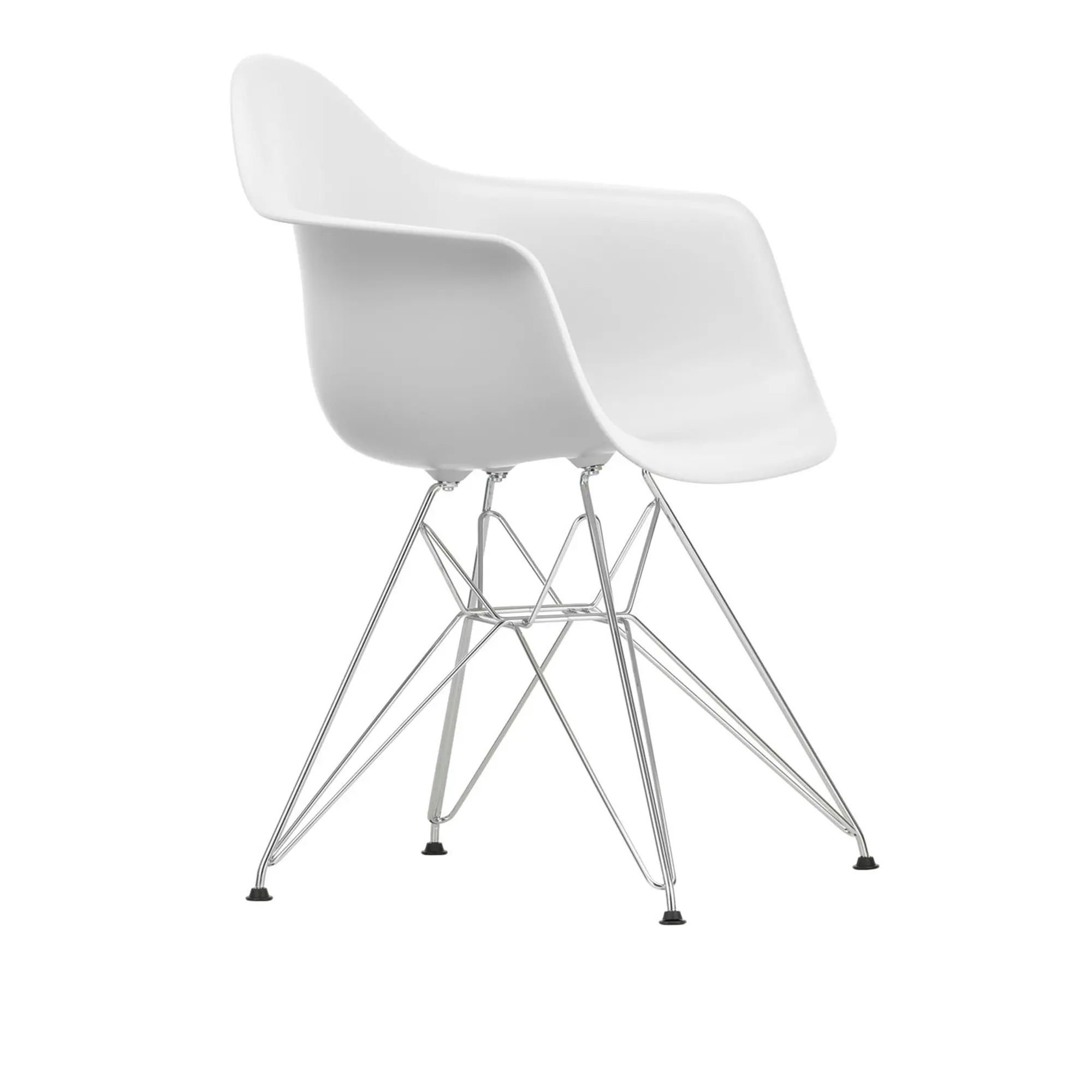 Eames RE Plastic Armchair DAR matstol Chrome