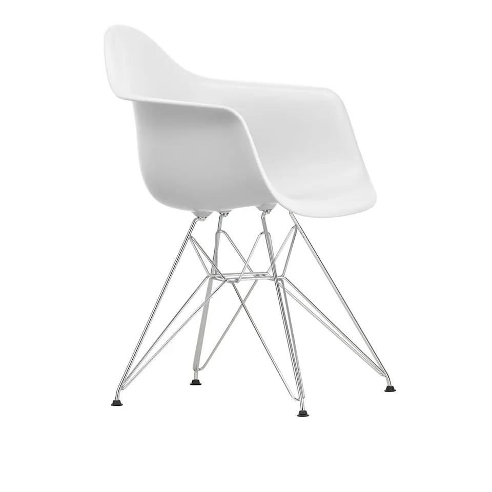 Eames RE Plastic Armchair DAR matstol Chrome