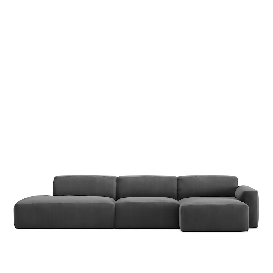 Brick 3-Seater Chaise Lounge Open End Left