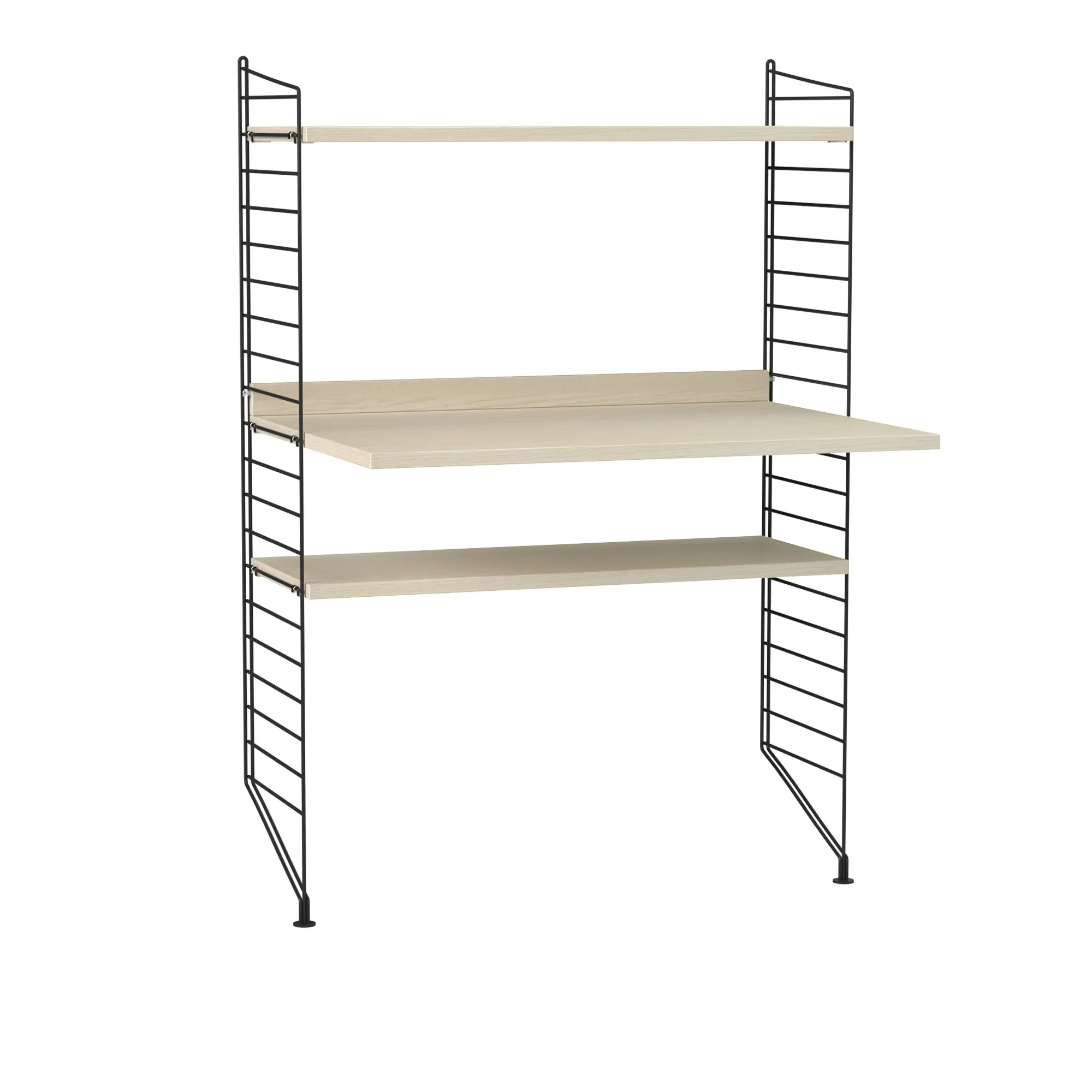 Kontor hyllesystem H ask/svart