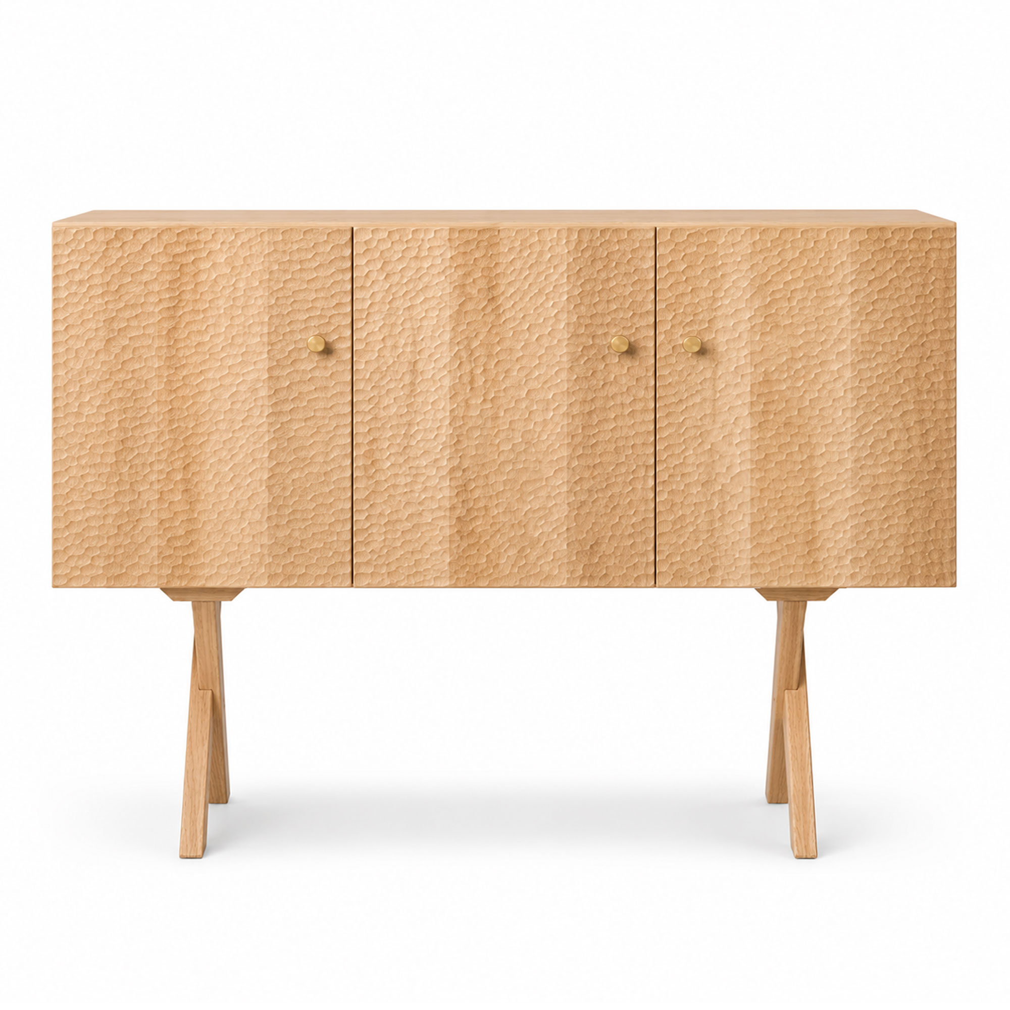 Zanat - Touch Sideboard, 3 doors/Massivt tr&auml;, Oljad ek 129 cm - Sk&auml;nkar och sideboards - Studioilse - Tr&auml;f&auml;rgad - Tr&auml;
