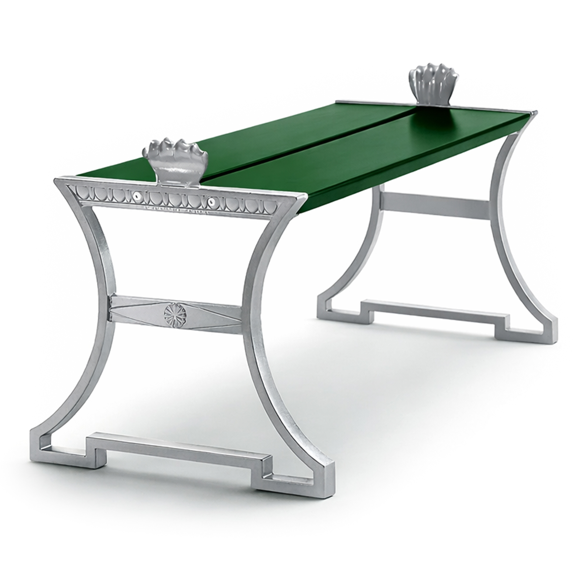 Byarums Bruk - Sneckan - Gr&ouml;nlackerad Furu/Natur - Tr&auml;dg&aring;rdsb&auml;nkar - Folke Bensow - Silver - Metall/Tr&auml;