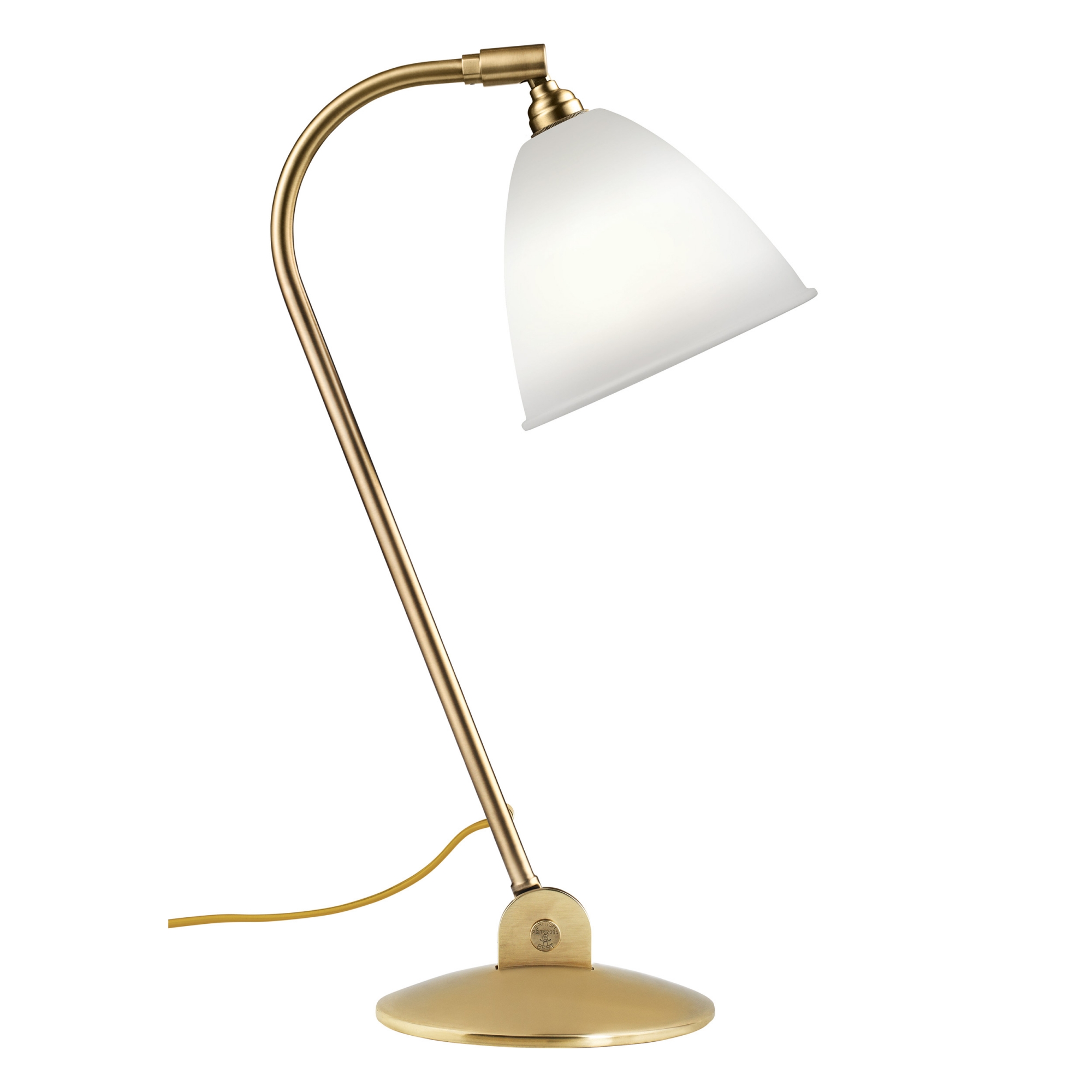 Gubi - Bestlite - BL2 Bordslampa, Mässingbas, Finish: Bone China - Bordslampor - Robert Dudley Best - Vit