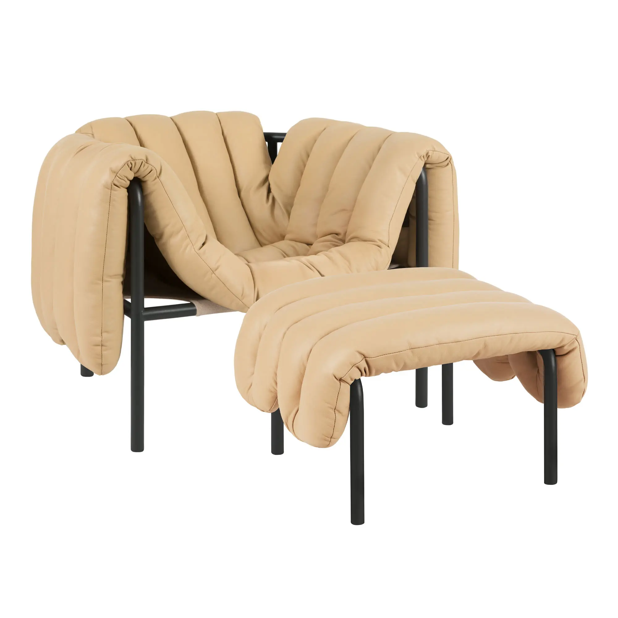 Puffy Lounge Chair + Ottoman