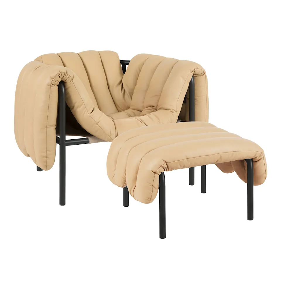 Puffy Lounge Chair + Ottoman
