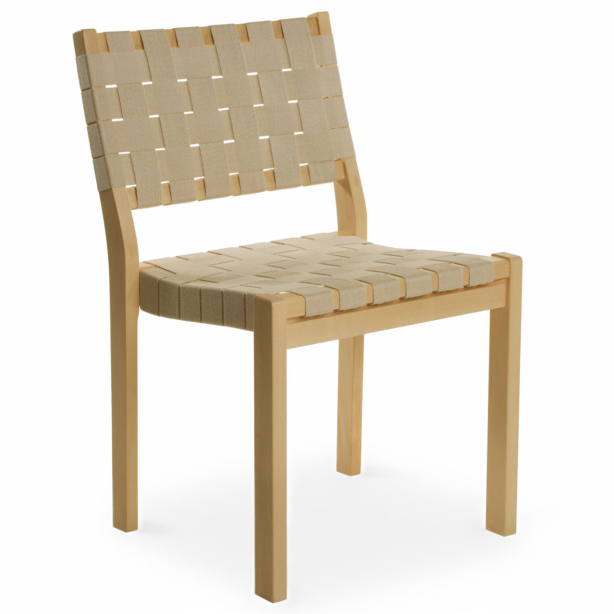 Artek - Stol 611, Klarlackad, Natur sadelgjord - Matstolar - Alvar Aalto - Tr&auml;f&auml;rgad - Tr&auml;