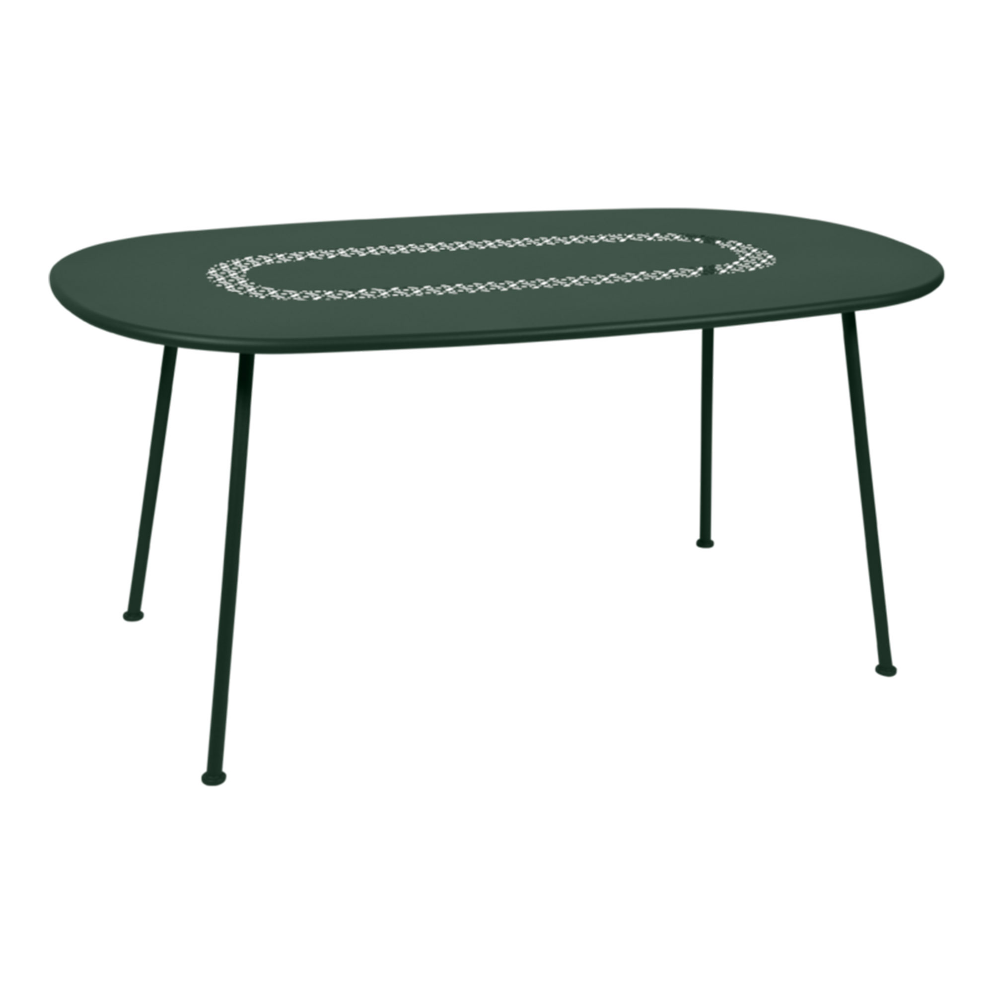 Fermob - Lorette Oval Table 160x90 cm Cedar Green 02 - Matbord utomhus - Frédéric Sofia - Grön - Metall