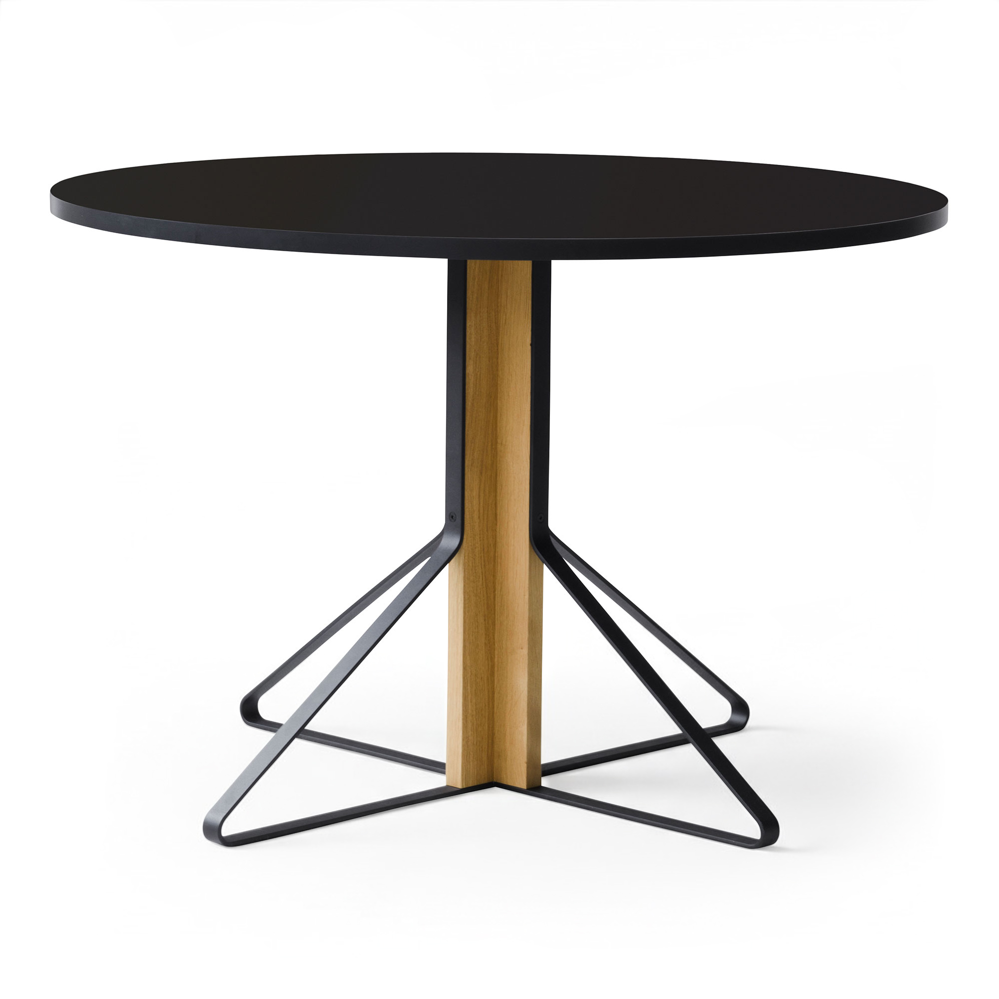 Artek - Kaari Bord Reb 004, Svart laminat, Klarlackad ek - Matbord - Ronan & Erwan Bouroullec - Svart - Metall/Trä | Möbler - Bord - Matbord | Möbelexperten