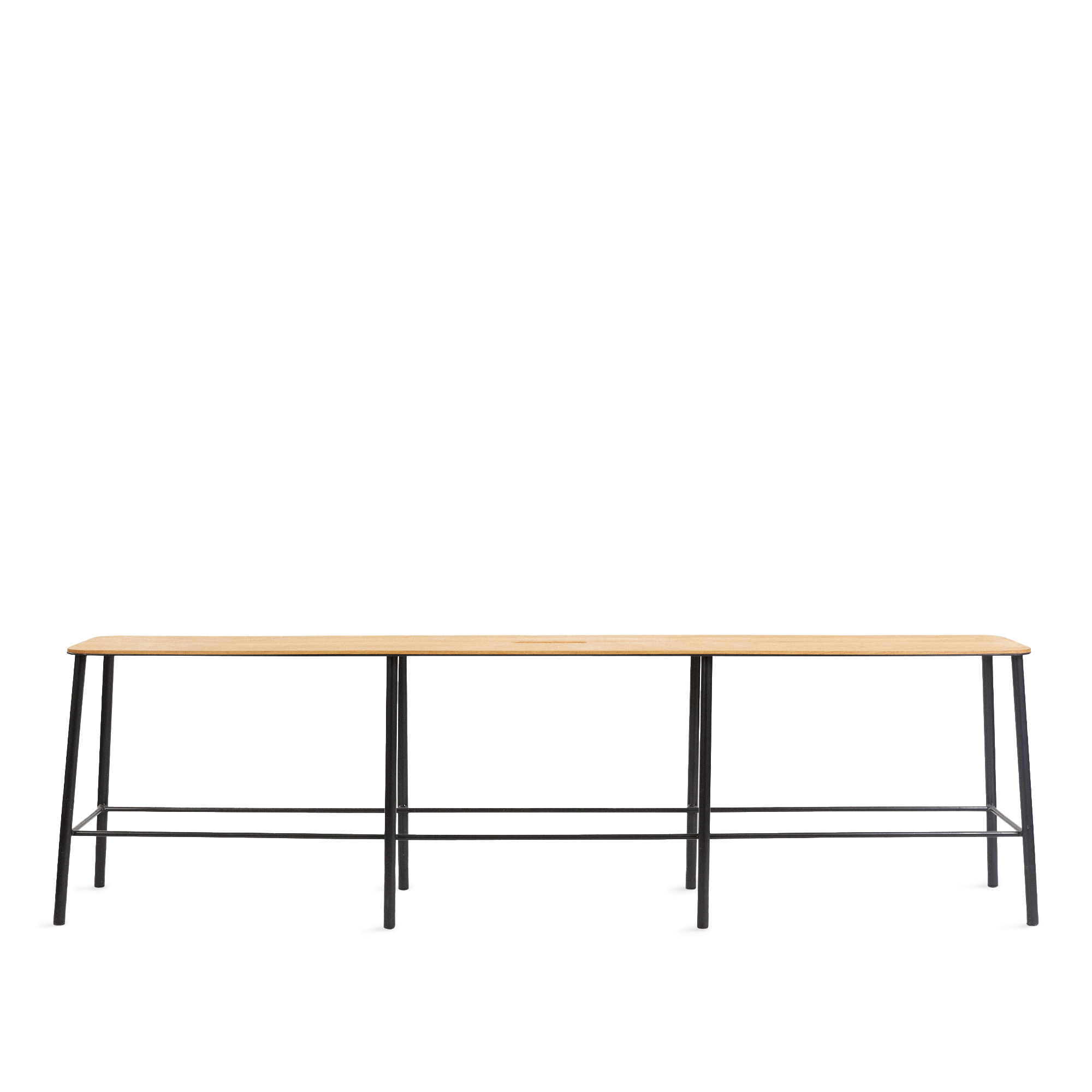 Frama - Adam Bench – Black / Oak – L160 - Pallar - Toke Lauridsen - Svart - Metall | Möbler - Stolar Och Pallar - Pallar | Möbelexperten