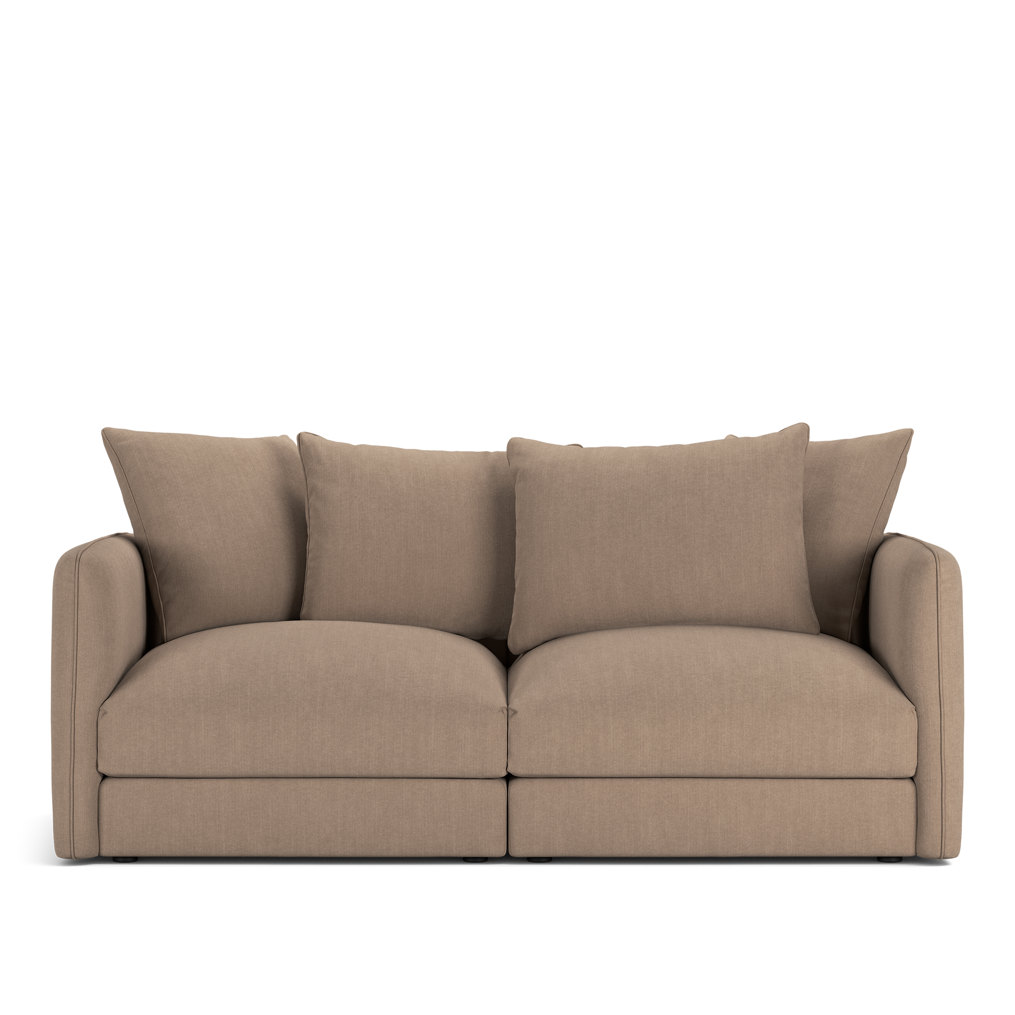 NOGA - Pavarotti 2-Seater Shadow Khaki Fixed Upholstery - Soffor - Dun/Metall/Tr&auml;/Skum