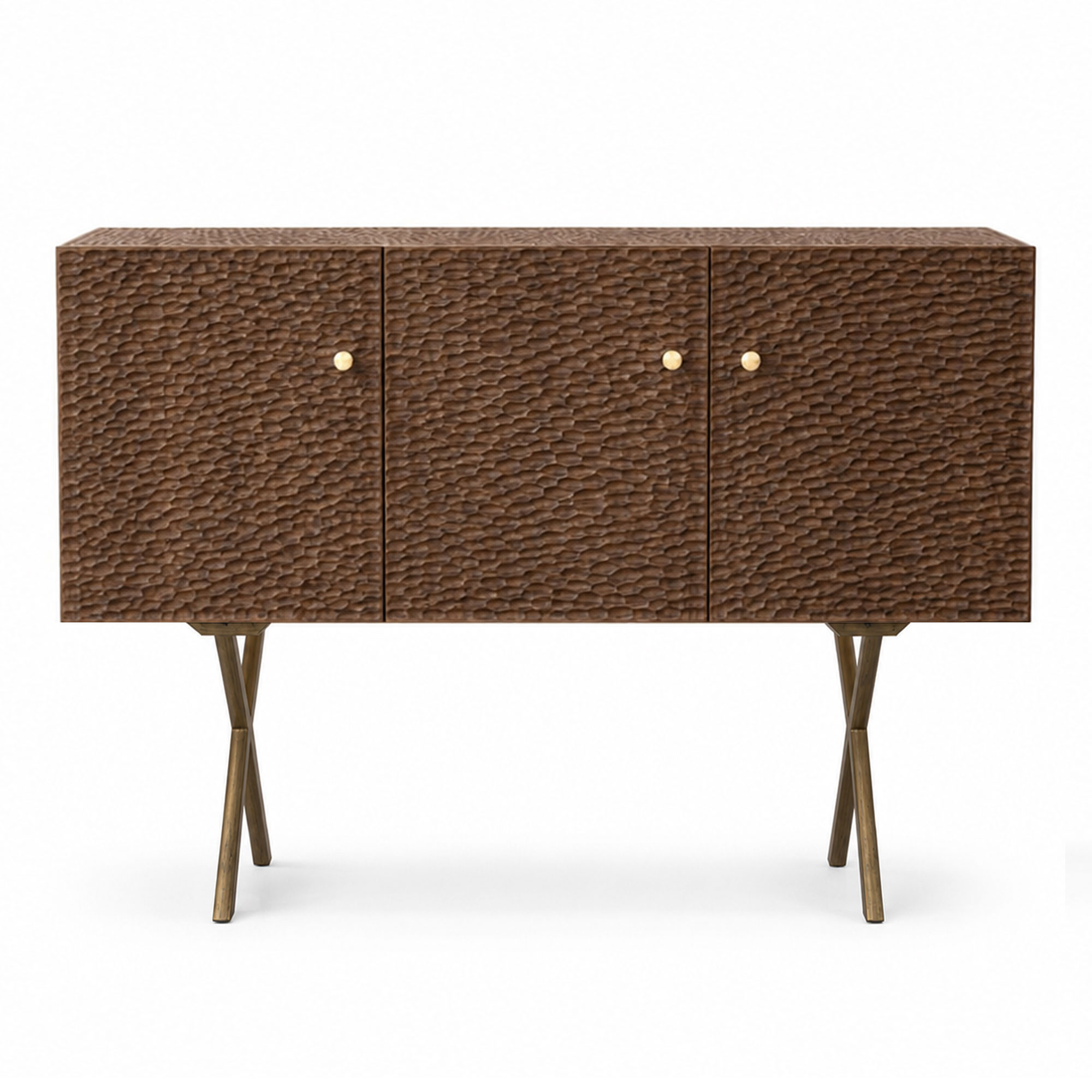 Zanat - Touch Sideboard, 3 doors/Brons, Oljad valn&ouml;t 129 cm - Sk&auml;nkar och sideboards - Studioilse - Tr&auml;f&auml;rgad - Tr&auml;