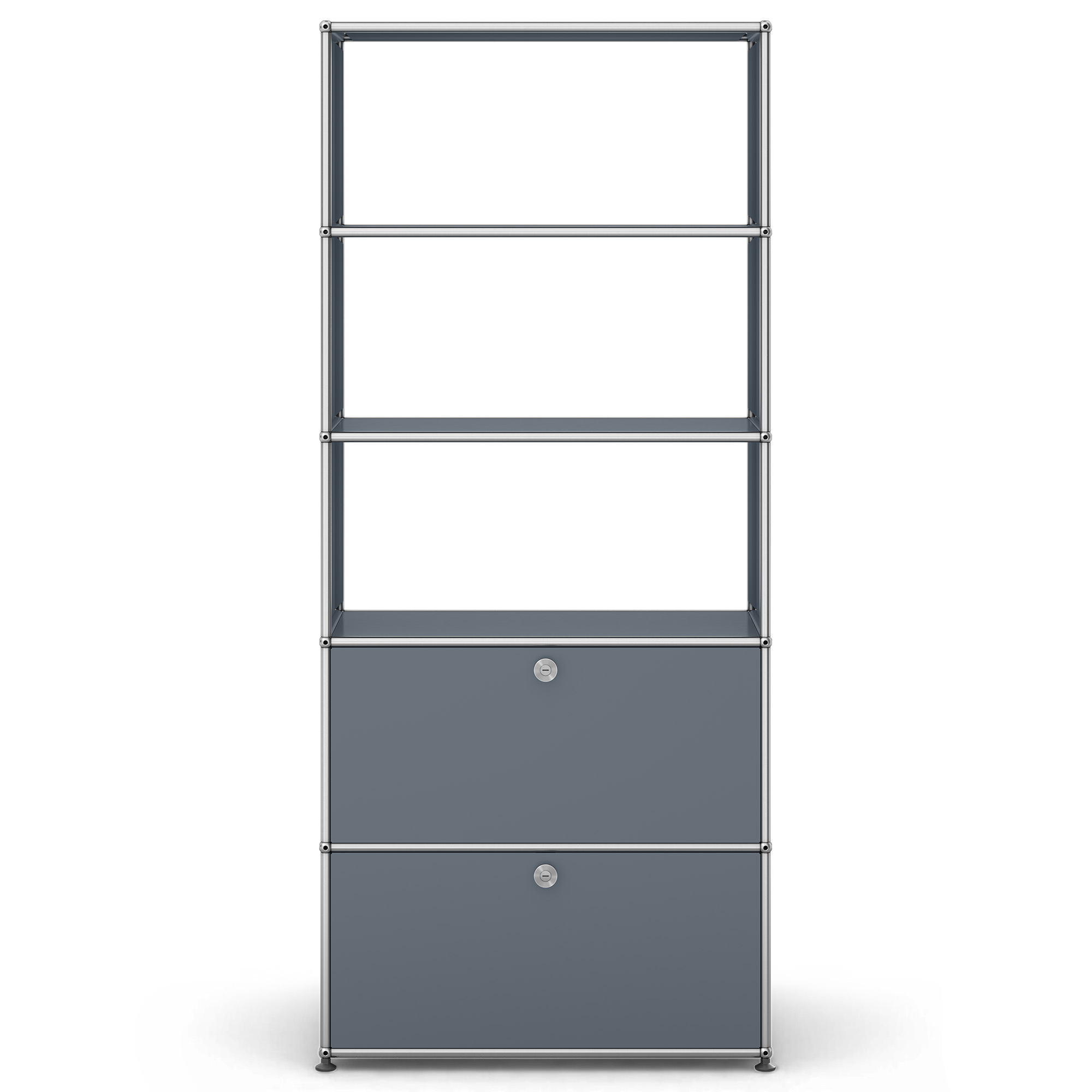 USM - USM Haller M24 32 USM Mid Grey - Hyllor & Hyllsystem - Fritz Haller & Paul Sch&auml;rer - Gr&aring; - Metall