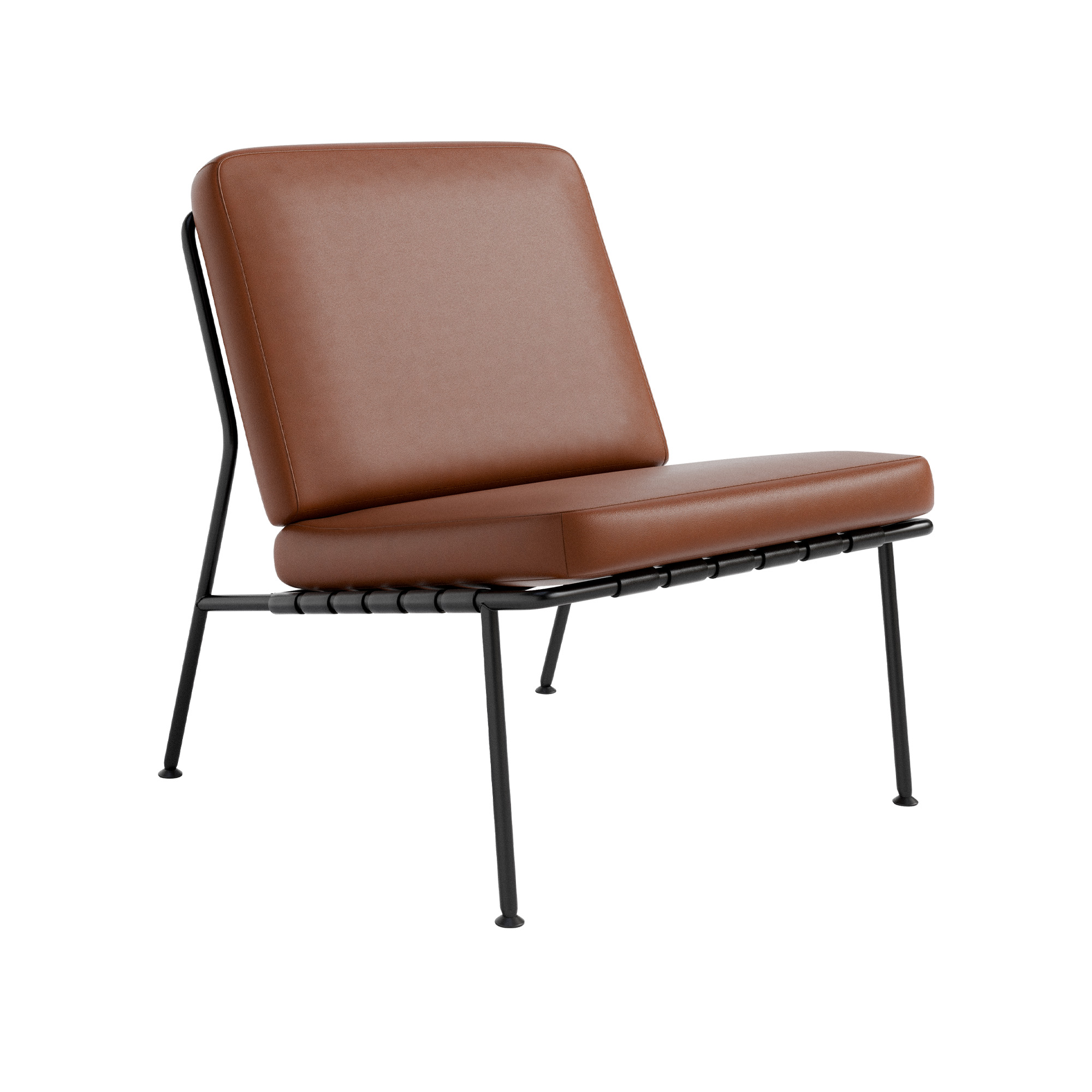 DUX - Domus Chair Steel, Läder Elmosoft 33004 - Fåtöljer - Alf Svensson - Svart - Läder/Metall/Skum