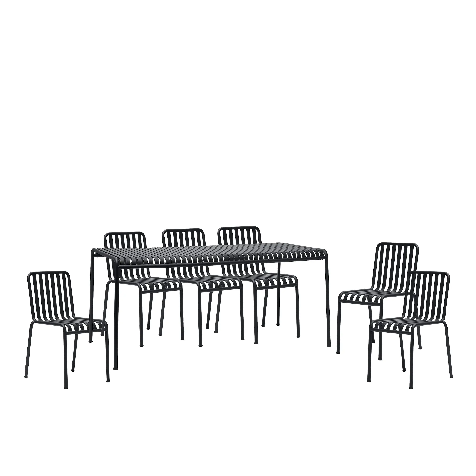Palissade spisestuesett med bord 90x170cm og 6 stoler