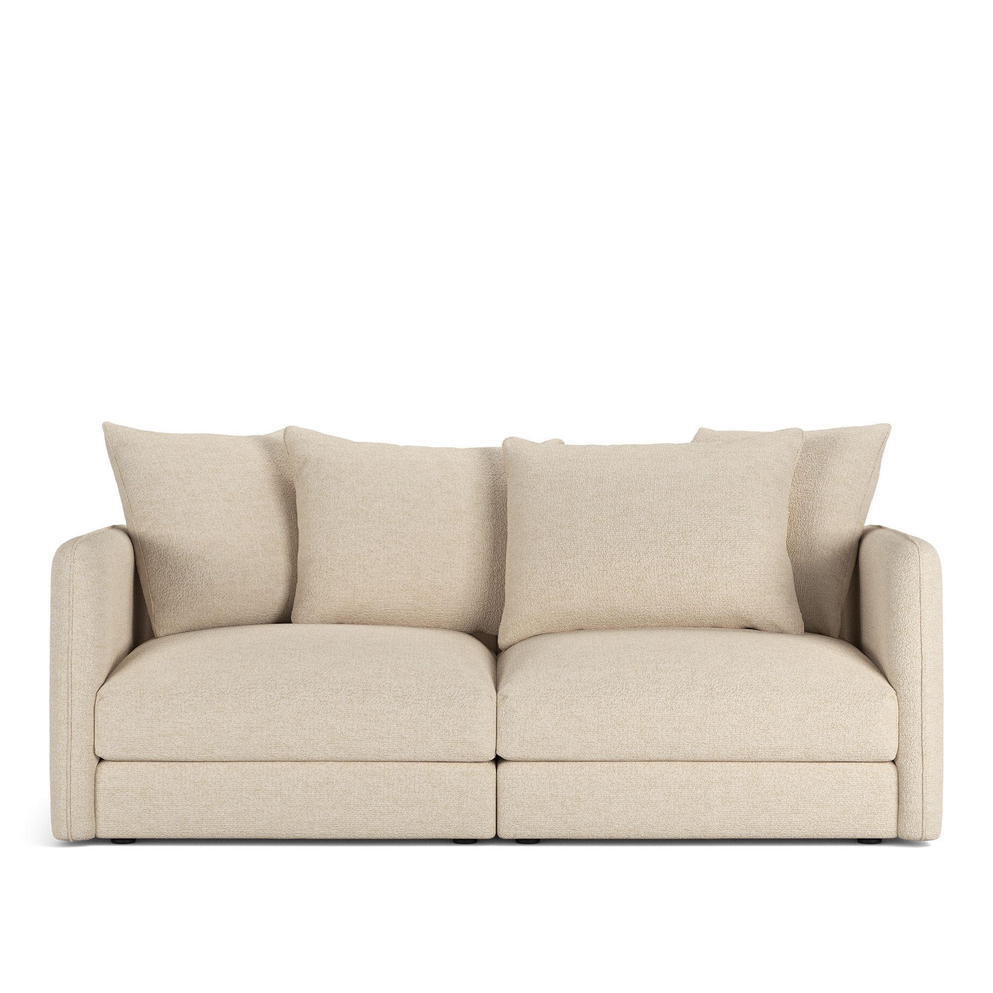 NOGA - Pavarotti 2-Seater, Removable Cover, Cushion Variant 01, Lucinasco 20 - Soffor - Beige