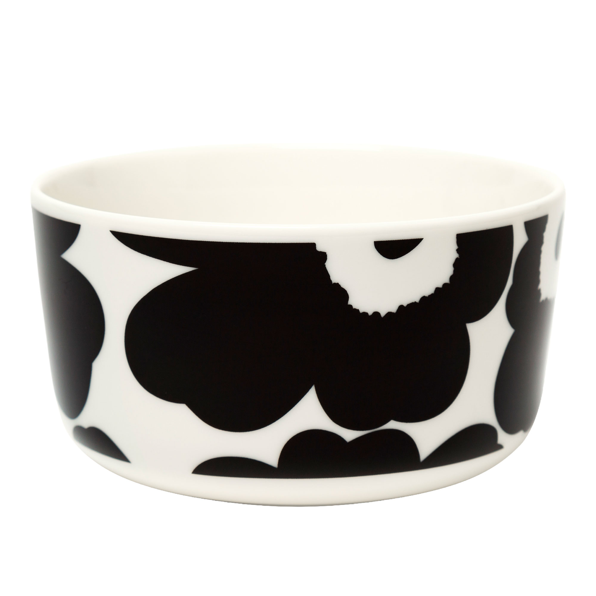 Marimekko - Unikko sk&aring;l 50 cl white, black - Serveringssk&aring;lar - Maija Isola - Porslin