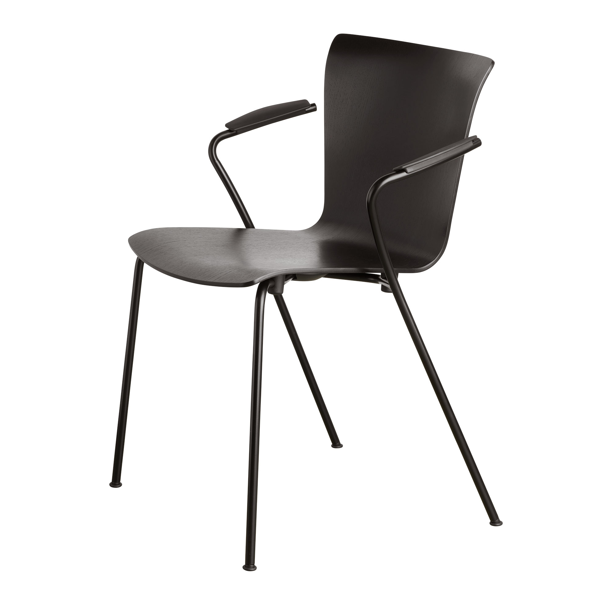 Fritz Hansen - Vico Duo VM111 Black Ash/Black - Matstolar - designer_vico_magistretti - Svart - Metall/Trä