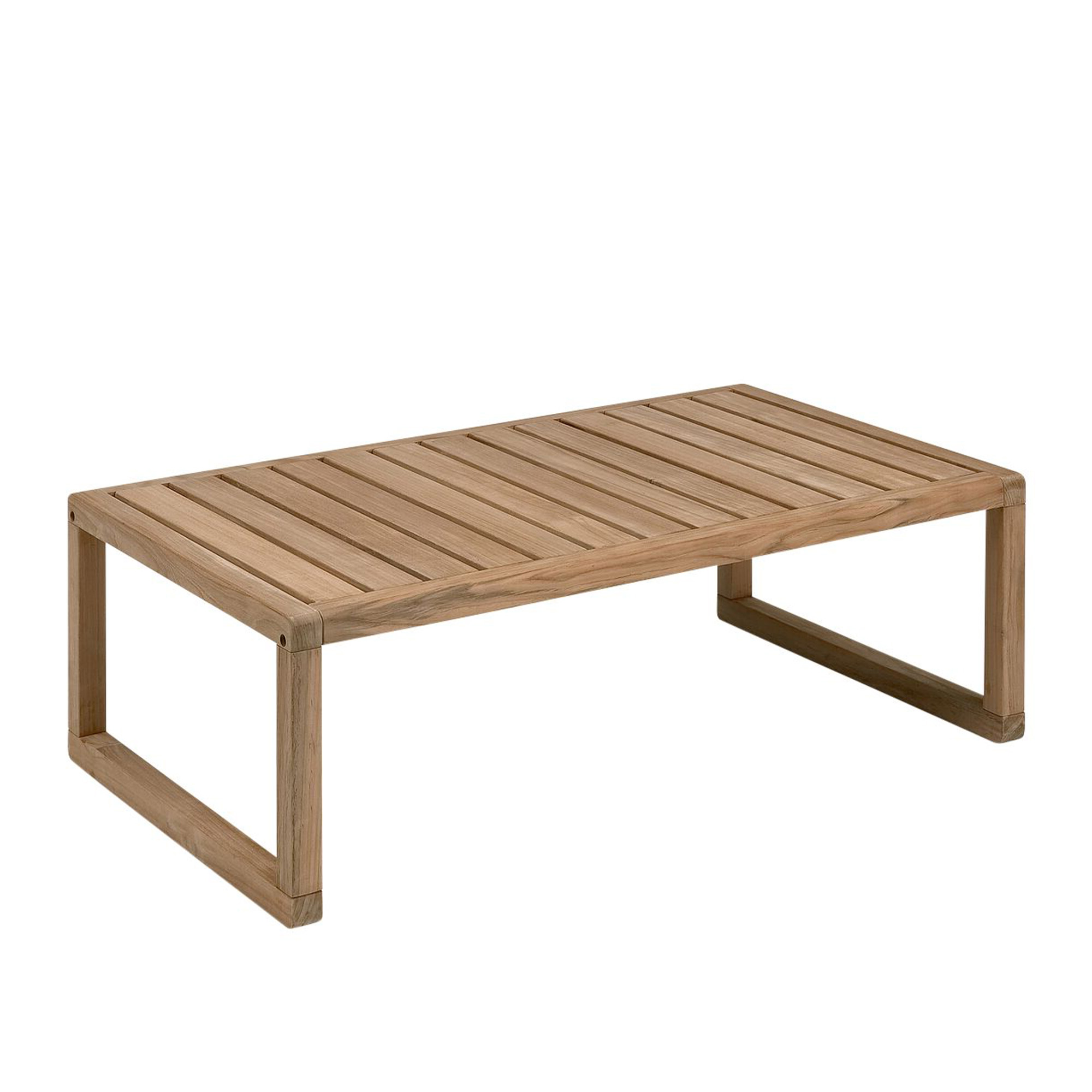 fritz hansen - virkelyst table 113x68 cm - matbord utomhus - says who - brun - trä