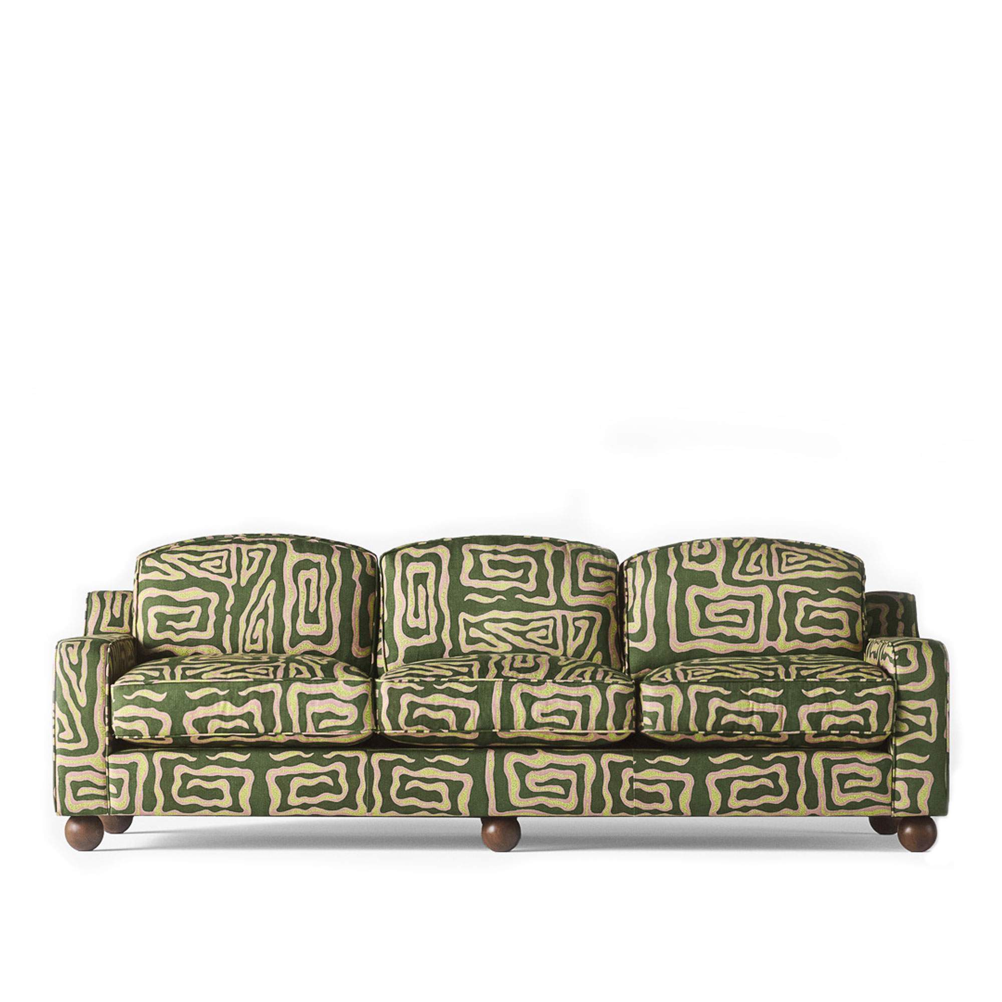 Dusty Deco - Lola Sofa Beaten Track Green 3P - Soffor - Matthew Williamson - Grön - Linne | Möbler - Soffor Och Dagbäddar - Soffor | Möbelexperten