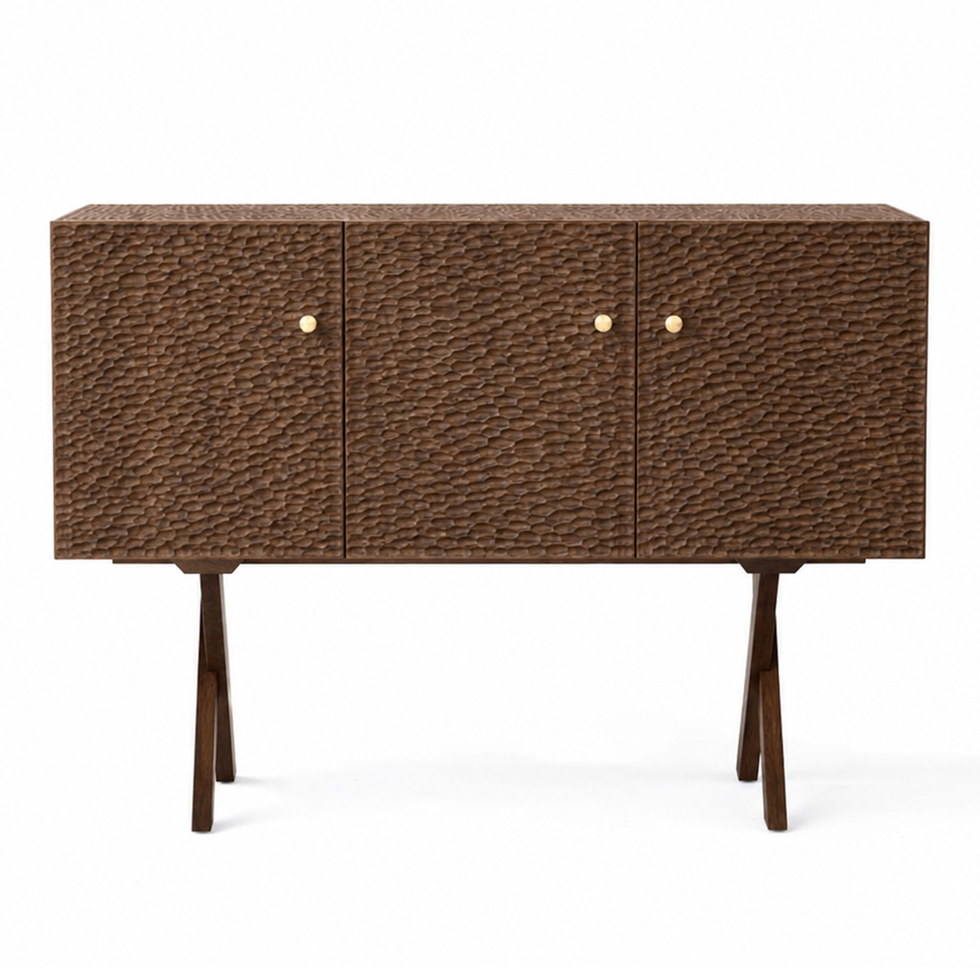 Zanat - Touch Sideboard, 3 doors/Massivt tr&auml;, Oljad valn&ouml;t 129 cm - Sk&auml;nkar och sideboards - Studioilse - Tr&auml;f&auml;rgad - Tr&auml;